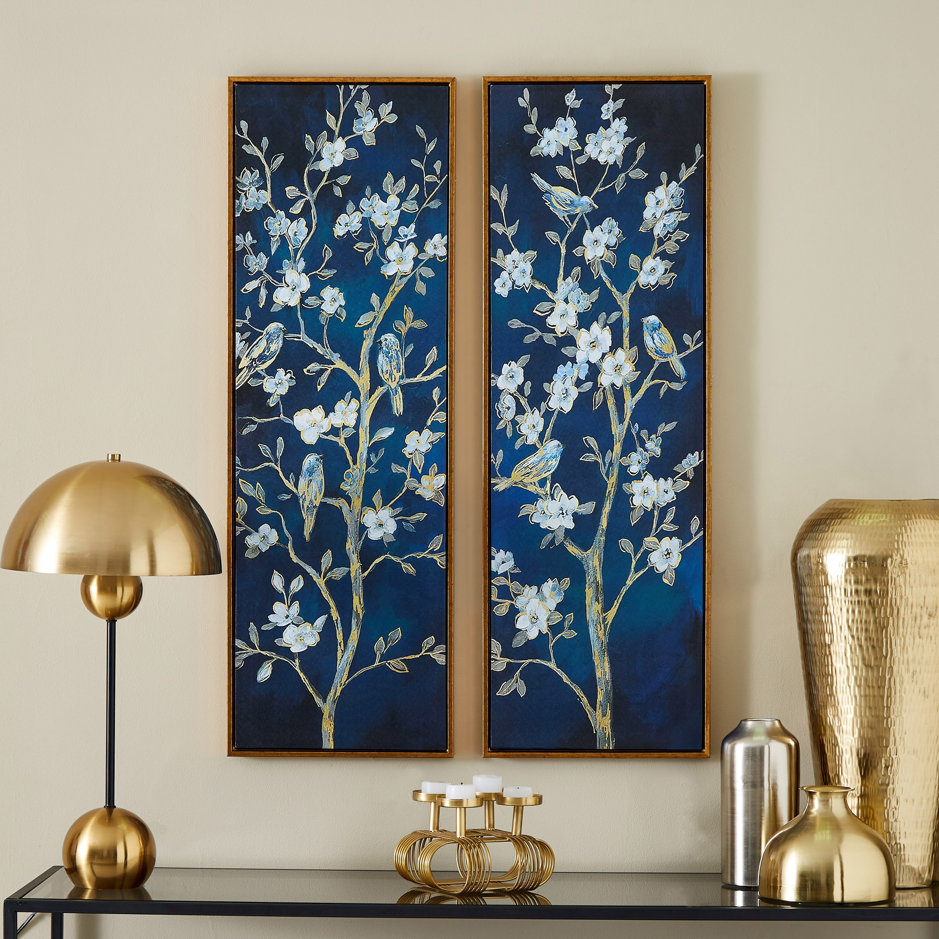 Gala Floral 2-Piece Framed Canvas Wall Art Set - 30x90x2.8 cm-PROMO_HB_AE_B1G1_250925-image-4