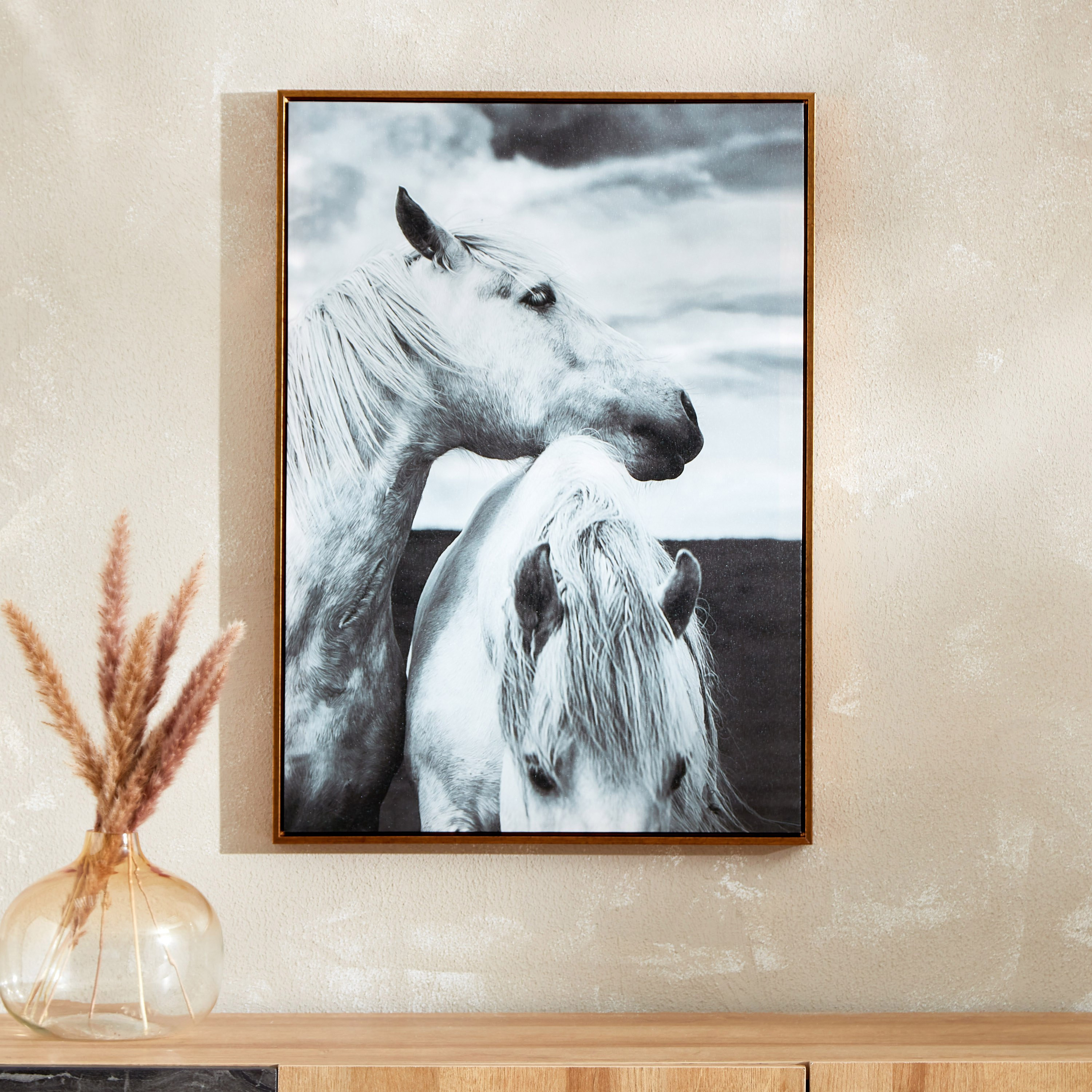 لوحة كانفاس مؤطرة بتصميم حصان من جالا - 50x3x70 سم-hbxhomeware-hbxdecorandfurnishings-image-1