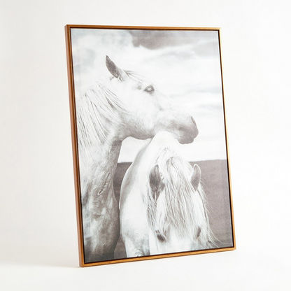 Gala Horse Framed Canvas - 50x3x70 cms