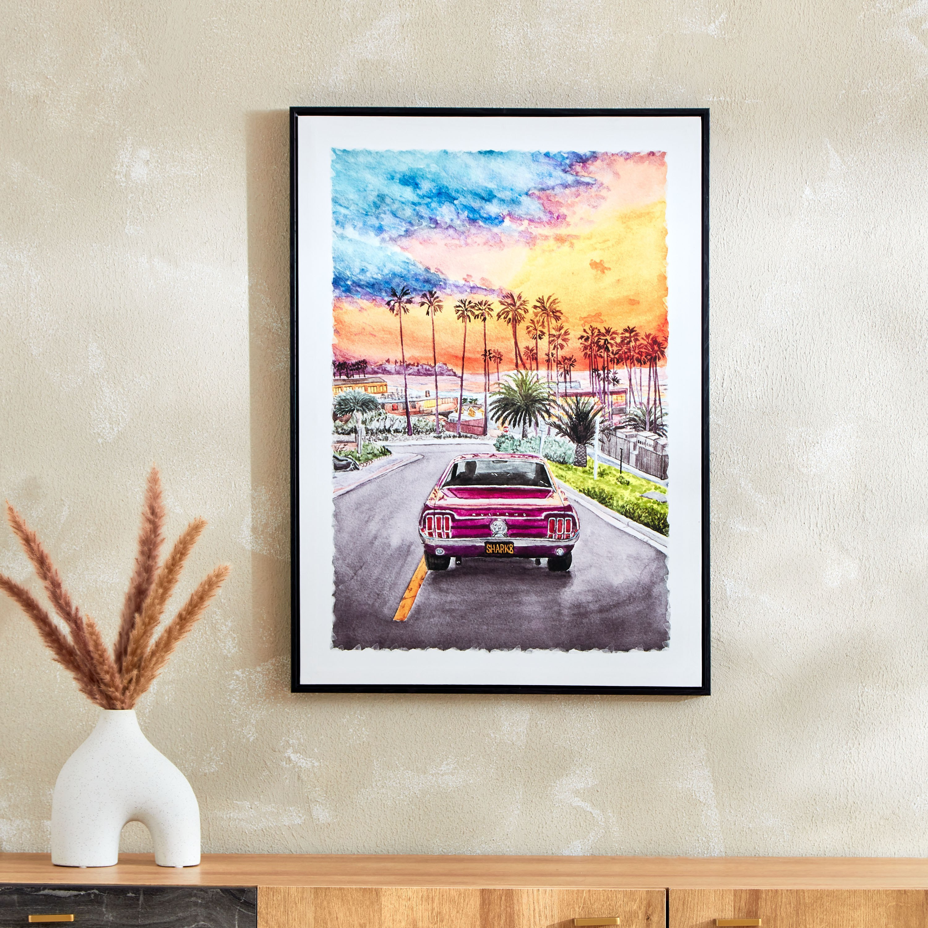 لوحة كانفاس مؤطرة بتصميم سيارة من جالا - 50x3x70 سم-hbxhomeware-hbxdecorandfurnishings-image-1