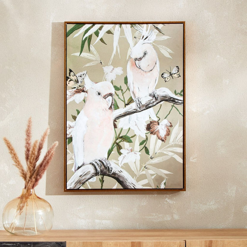 Gala Cacatua Framed Canvas - 50x3x70 cm-Framed Pictures-image-0
