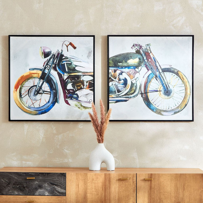 Gala 2-Piece Bike Framed Canvas Set - 60x3x60 cm-Framed Pictures-image-0