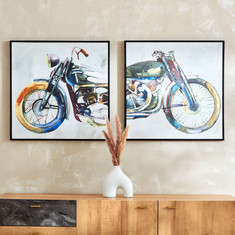 Gala 2-Piece Bike Framed Canvas Set - 60x3x60 cm