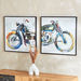 Gala 2-Piece Bike Framed Canvas Set - 60x3x60 cm-Framed Pictures-thumbnail-1