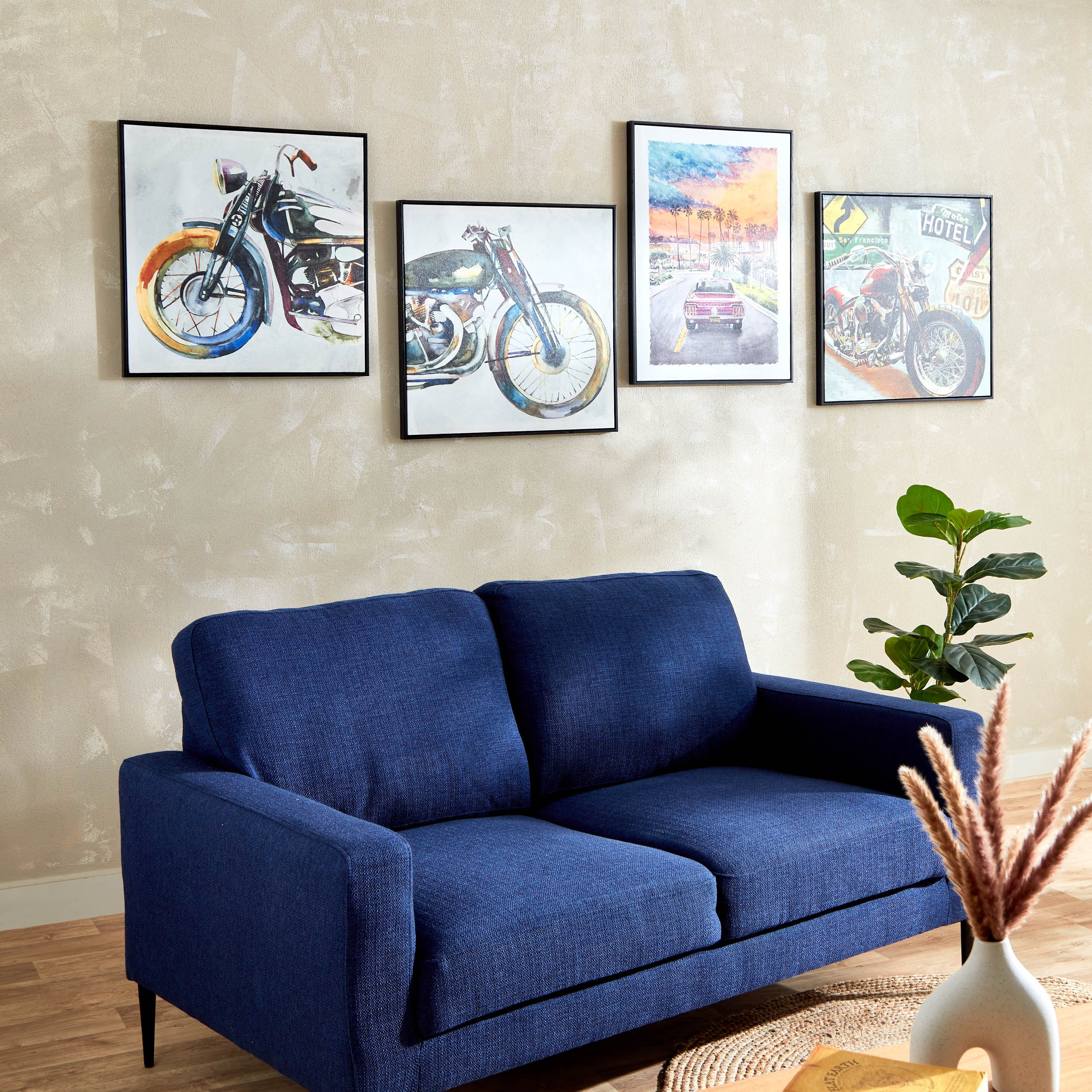 Gala 2-Piece Bike Framed Canvas Set - 60x3x60 cm-hbxhomeware-hbxdecorandfurnishings-image-4