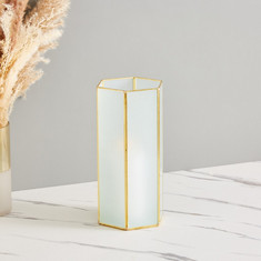 Verity Frosted Candle Holder - 15x15x30 cms