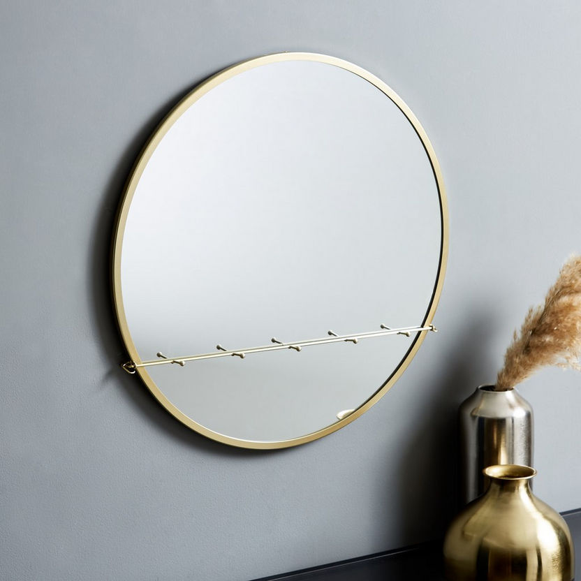 Aurous Mirror with Hooks - 50x5x50 cm-Mirrors-image-1