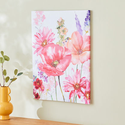 لوحة كانفاس بطبعات أزهار من زيست - 50x70 سم