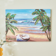 لوحة كانفاس بطبعات شاطئ من زيست - 50x70 سم
