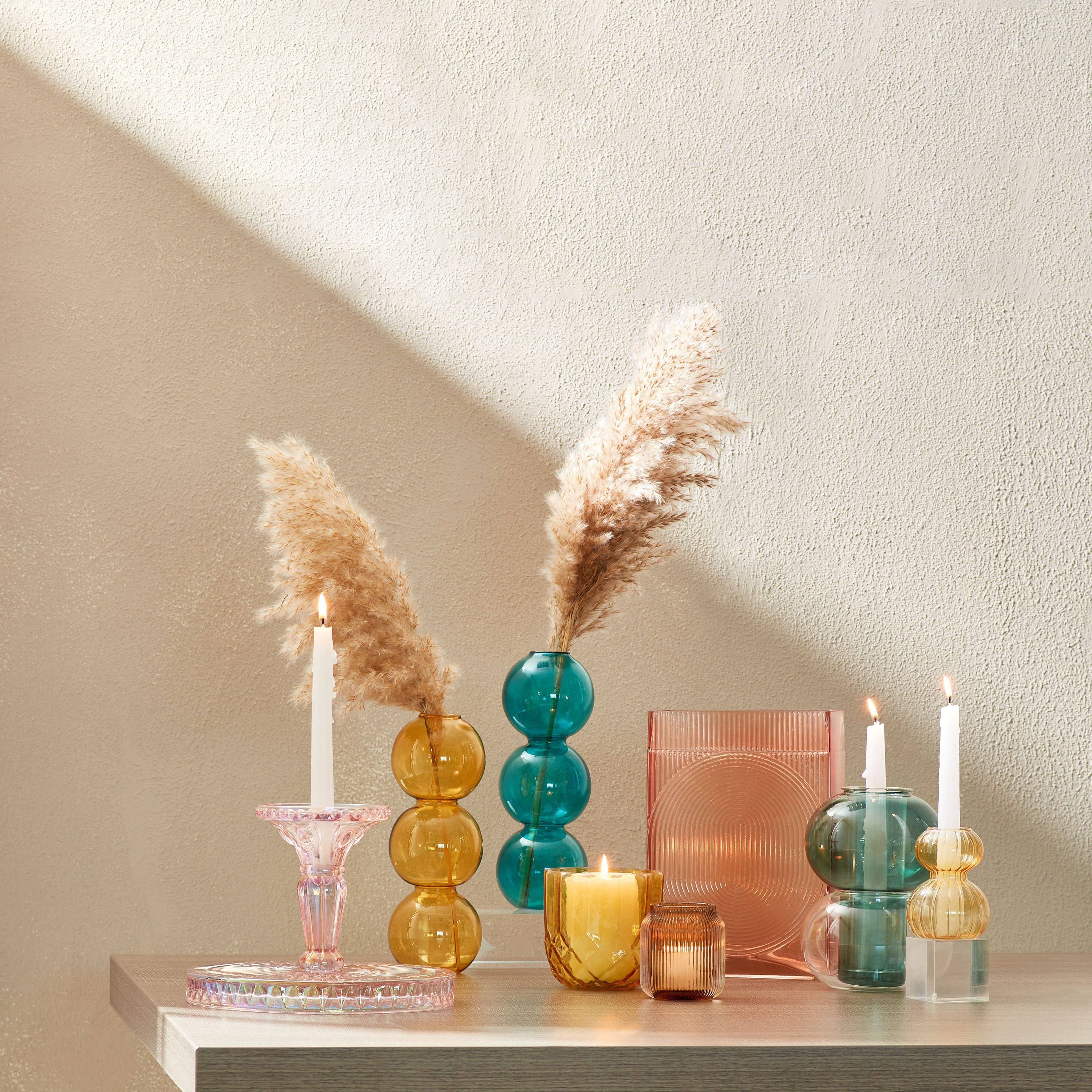 Auric Sprayed Ribbed Tealight Holder-hbxlivingroom-decorandaccessories-candleholders-image-5