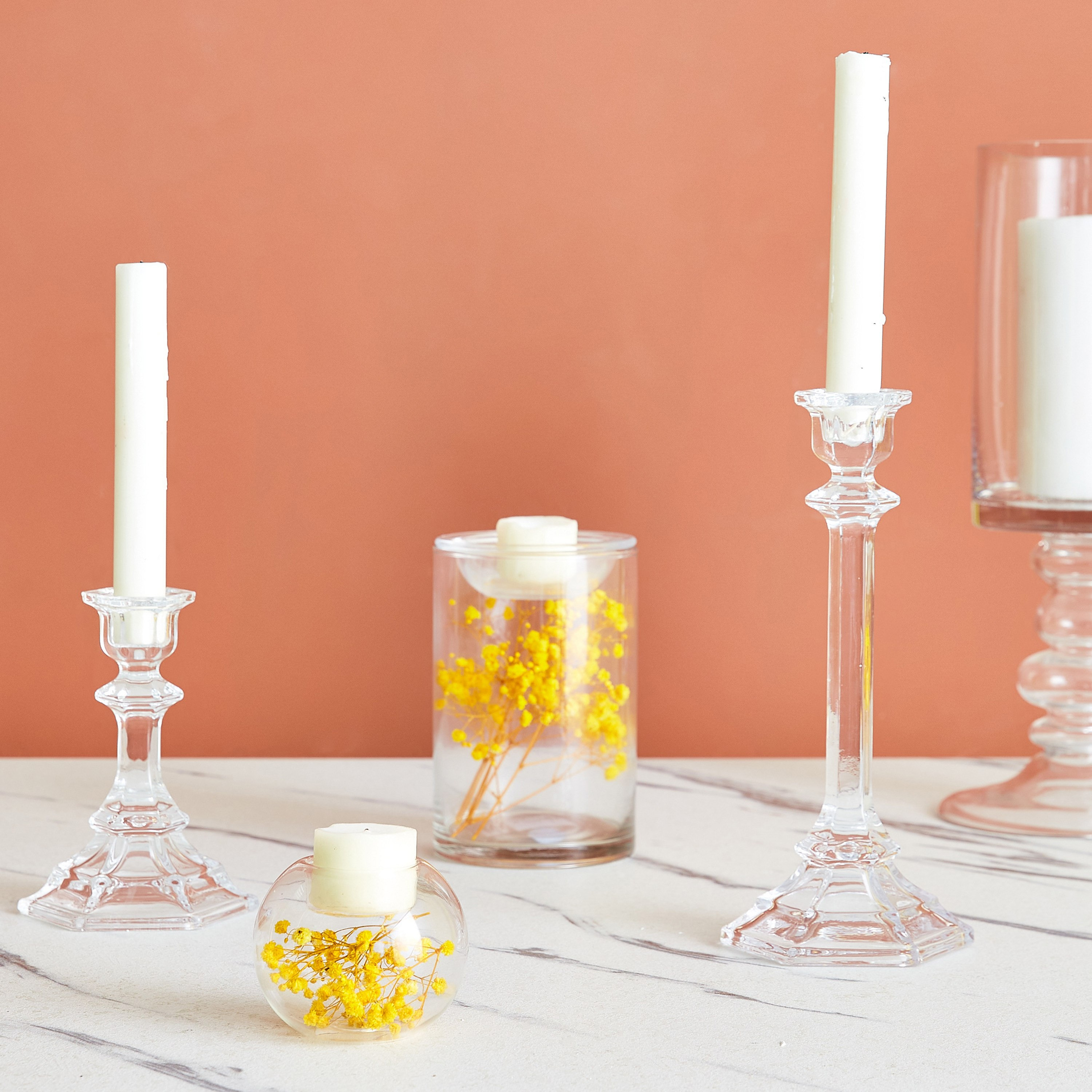 Auric Deco Dryflower Filled Clear Glass Tealight Candleholder-hbxlivingroom-decorandaccessories-candleholders-image-4