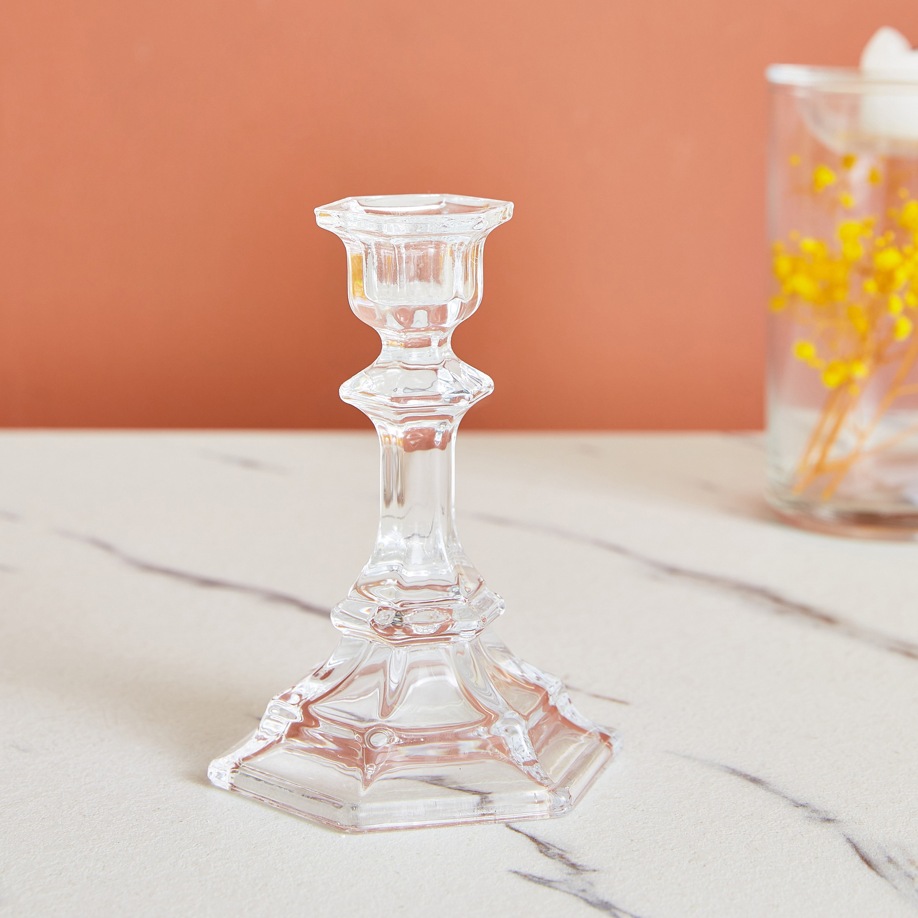 حامل شموع زجاجي مرشوش من أوريك-hbxlivingroom-decorandaccessories-candleholders-image-1