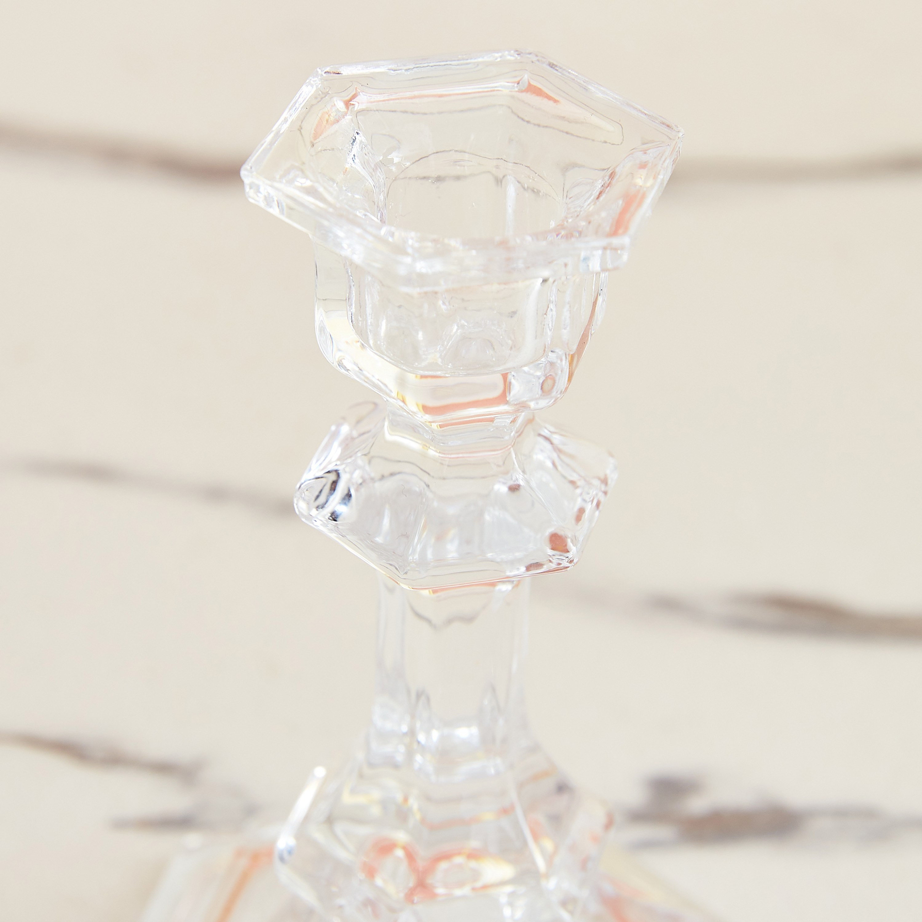 حامل شموع زجاجي مرشوش من أوريك-hbxlivingroom-decorandaccessories-candleholders-image-3