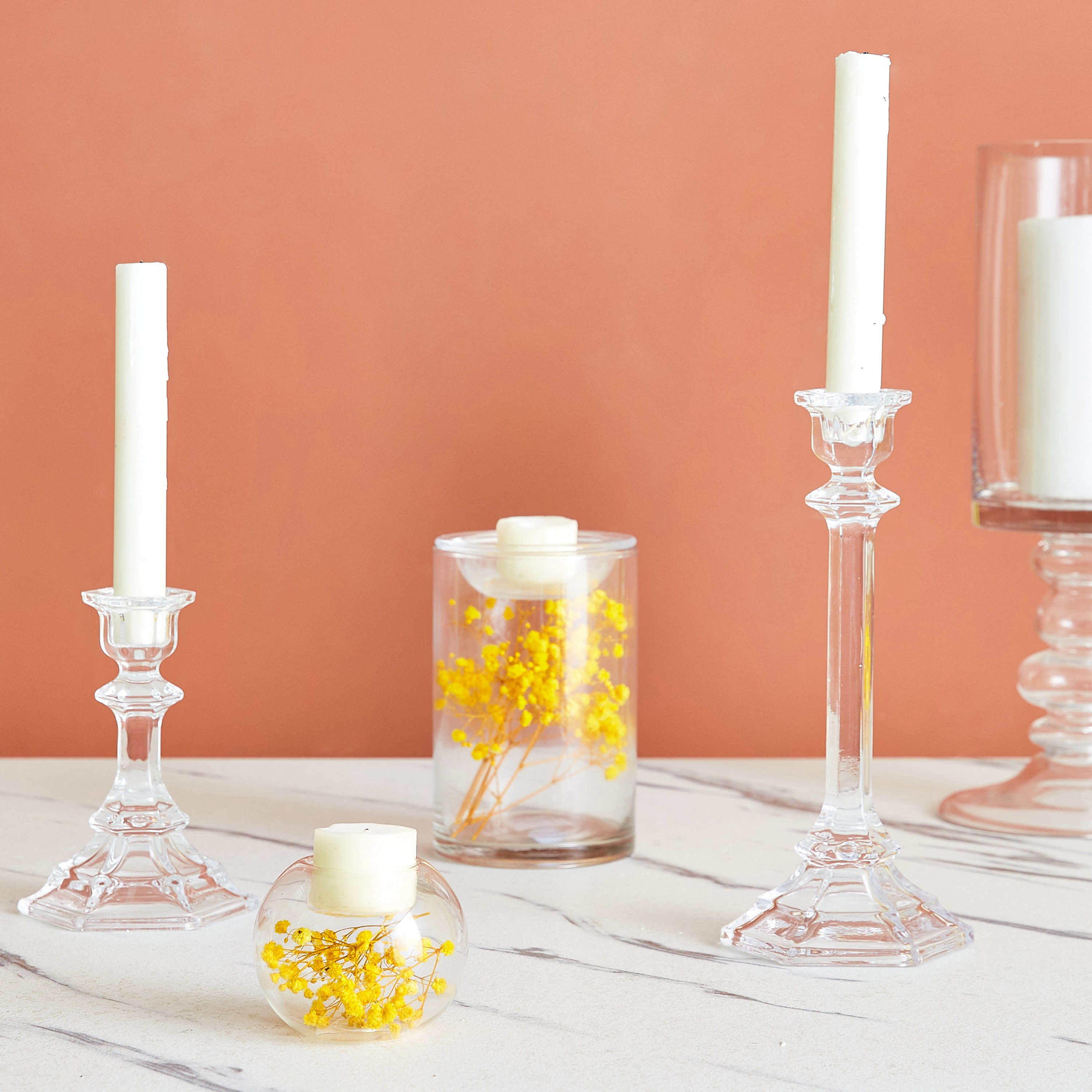 حامل شموع زجاجي مرشوش من أوريك-hbxlivingroom-decorandaccessories-candleholders-image-4