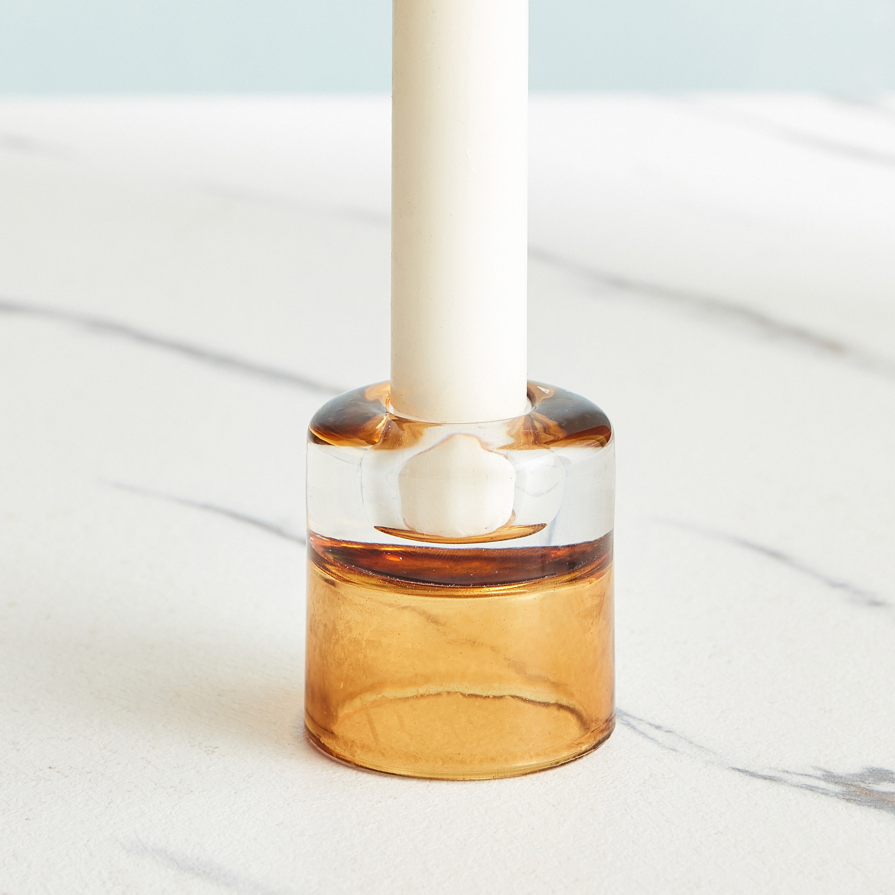 حامل شموع زجاجي مرشوش مزدوج من أوريك-hbxlivingroom-decorandaccessories-candleholders-image-4