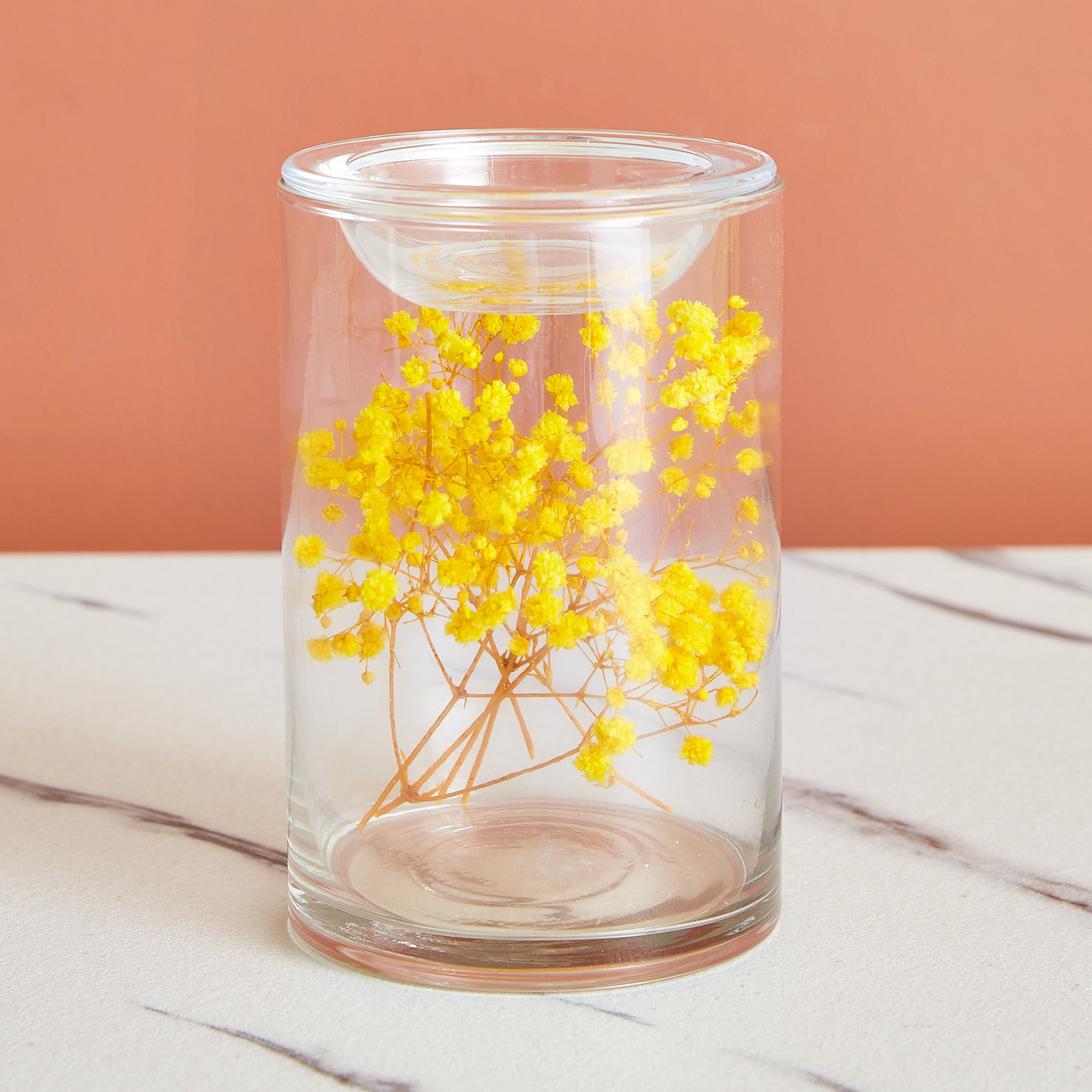 حامل شموع صغيرة مملوء بالزهور المجففة من أوريك-hbxlivingroom-decorandaccessories-candleholders-image-1