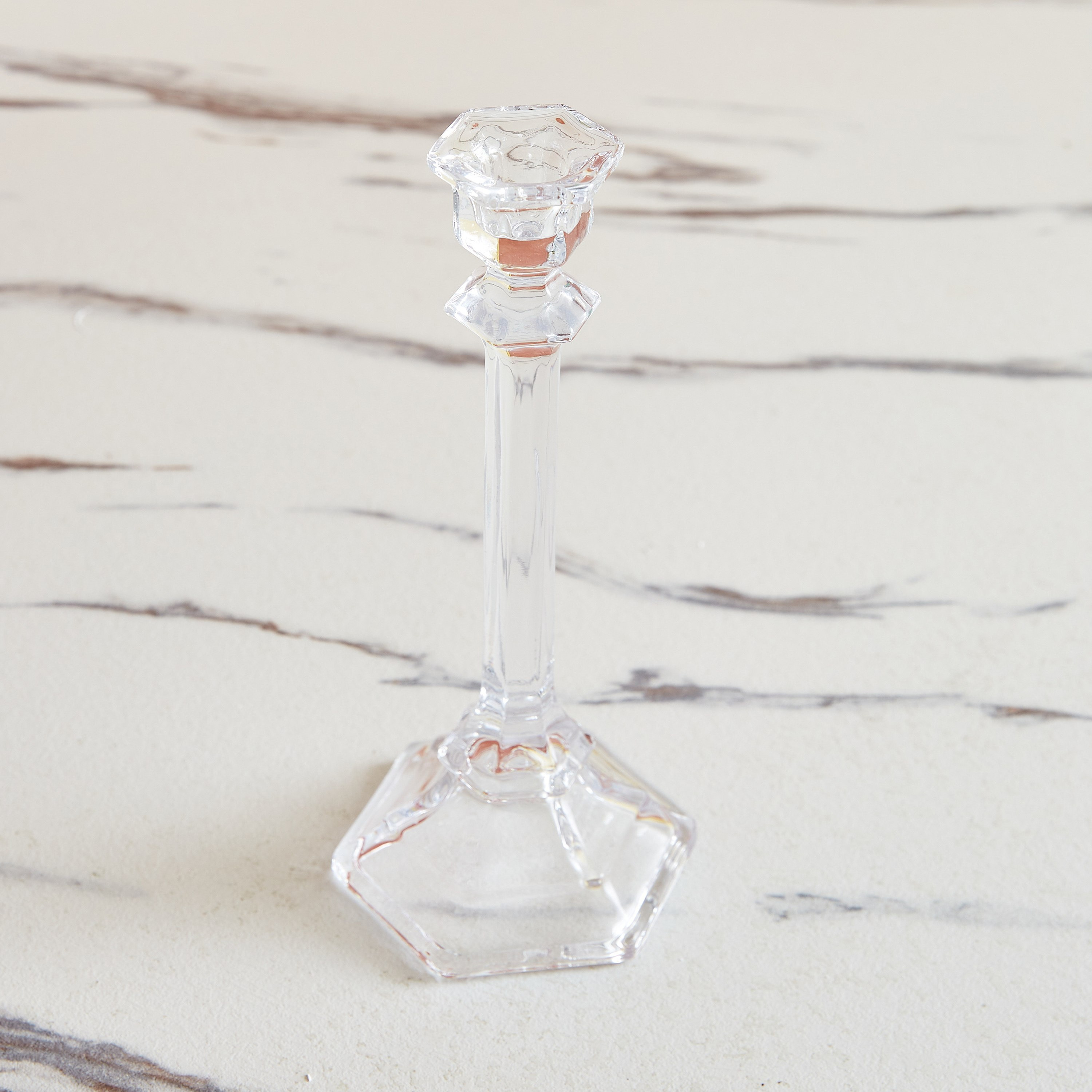 حامل شموع زجاجي مرشوش من أوريك-hbxlivingroom-decorandaccessories-candleholders-image-2
