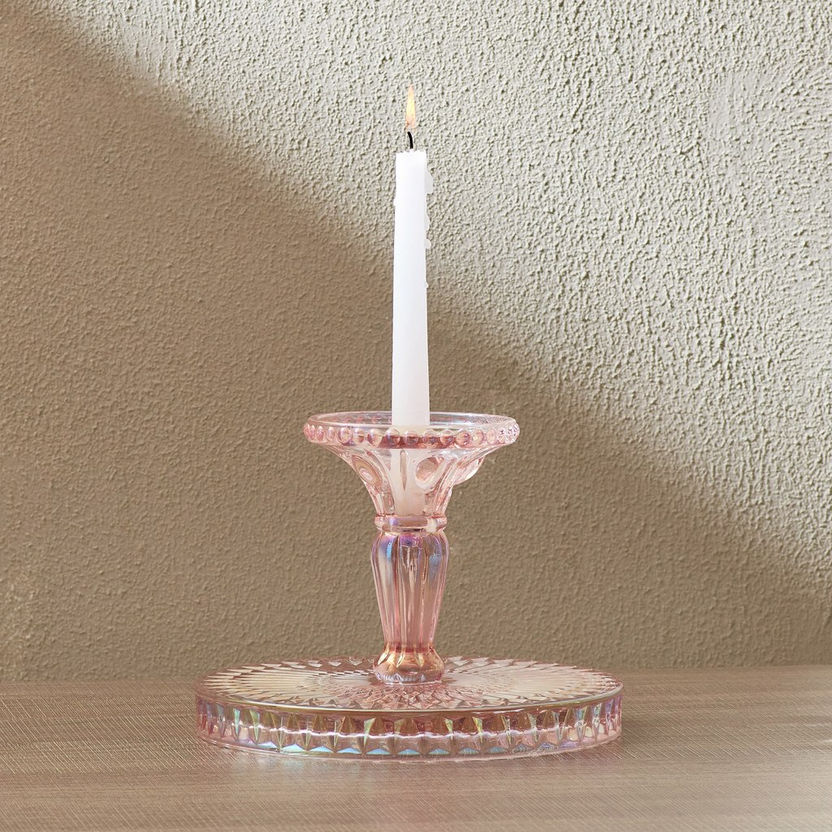 Auric Multicolored Plating Glass Candle Plate-Candleholders-image-0