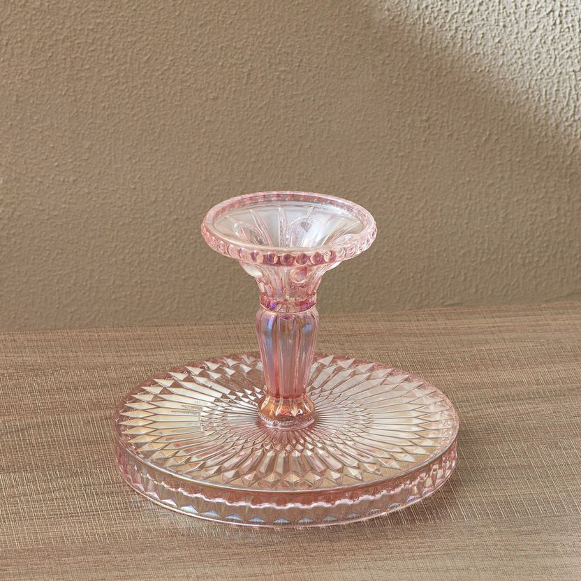 Auric Multicolored Plating Glass Candle Plate-Candleholders-image-1