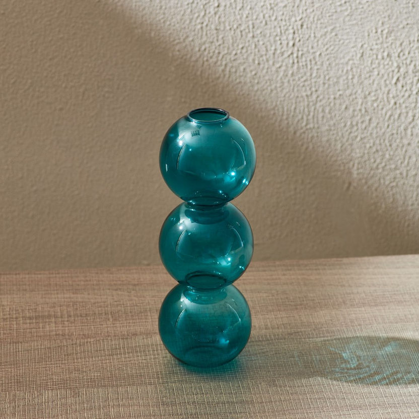 Auric 3-Balls Sprayed Glass Vase-Vases-image-1
