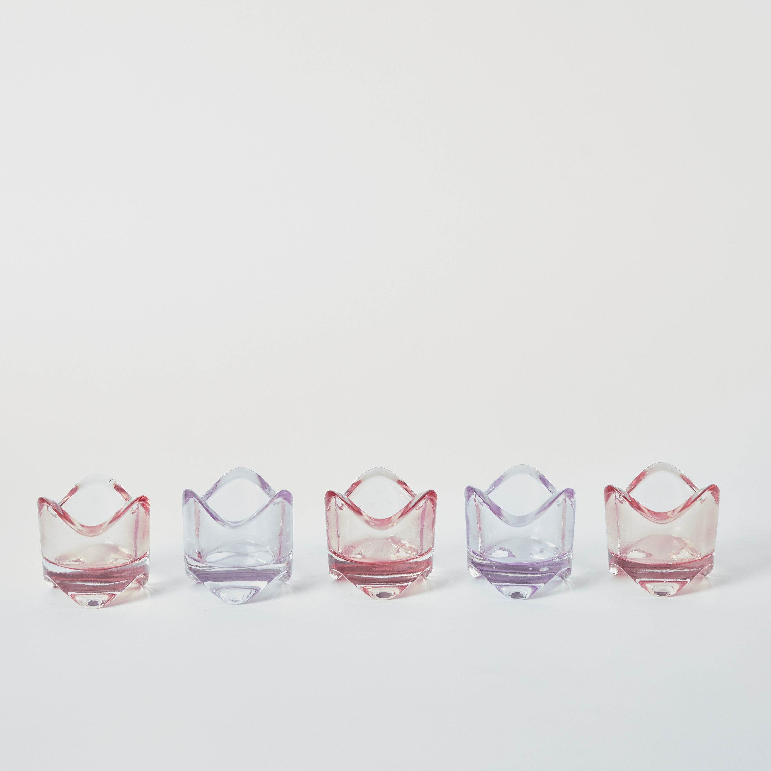 حامل شموع صغيرة زجاجي مرشوش من أوريك - طقم من 5 قطع-hbxlivingroom-decorandaccessories-candleholders-image-5