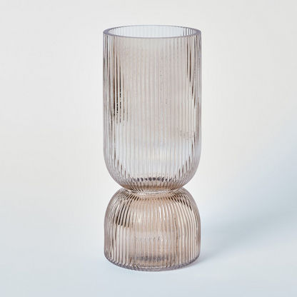 Auric Double Sprayed Ribbed Combined Glass Vase