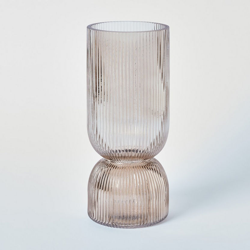 Auric Double Sprayed Ribbed Combined Glass Vase-Vases-image-4