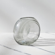 Auric Sprayed Round Glass Vase