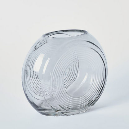Auric Sprayed Round Glass Vase