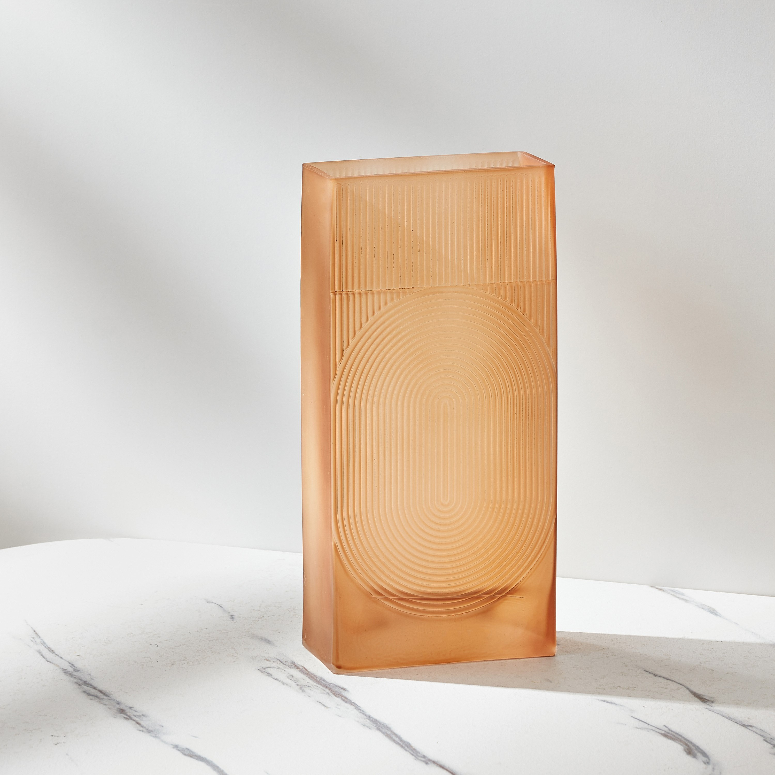 Auric Sprayed Square Ribbed Vase-hbxbedroom-decorandaccessories-vases-image-1