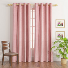 Dove 2-Piece Extra Long Dimout Velvet Curtain Set - 135x300 cms