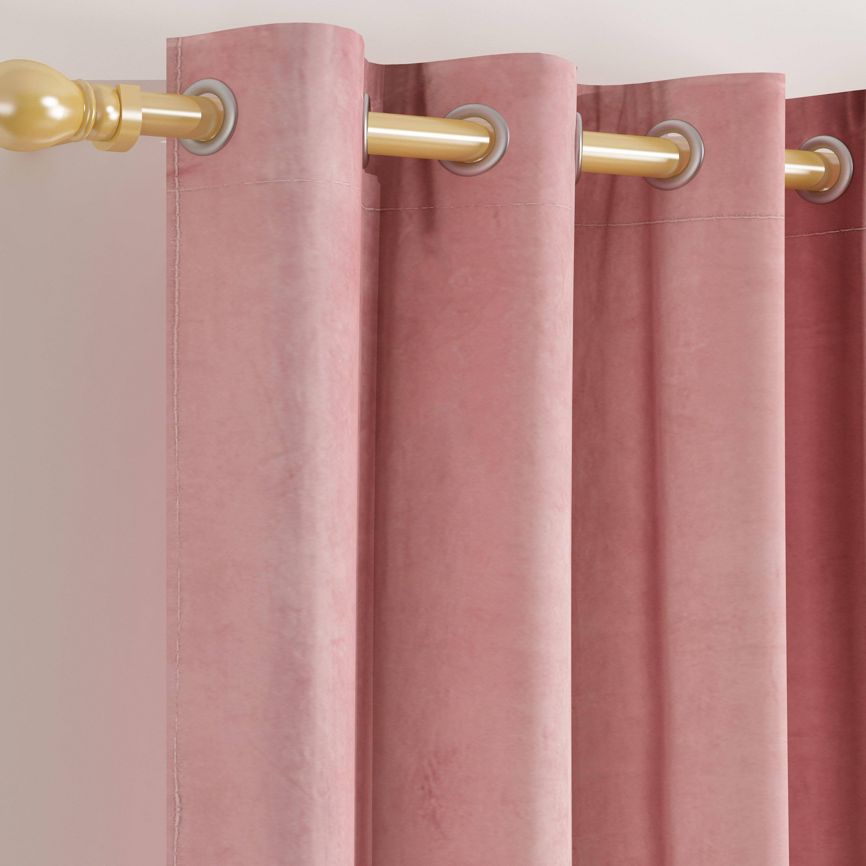 Dove 2-Piece Extra Long Dimout Velvet Curtain Set - 135x300 cm-hbxhomeware-hbxdecorandfurnishings-image-2