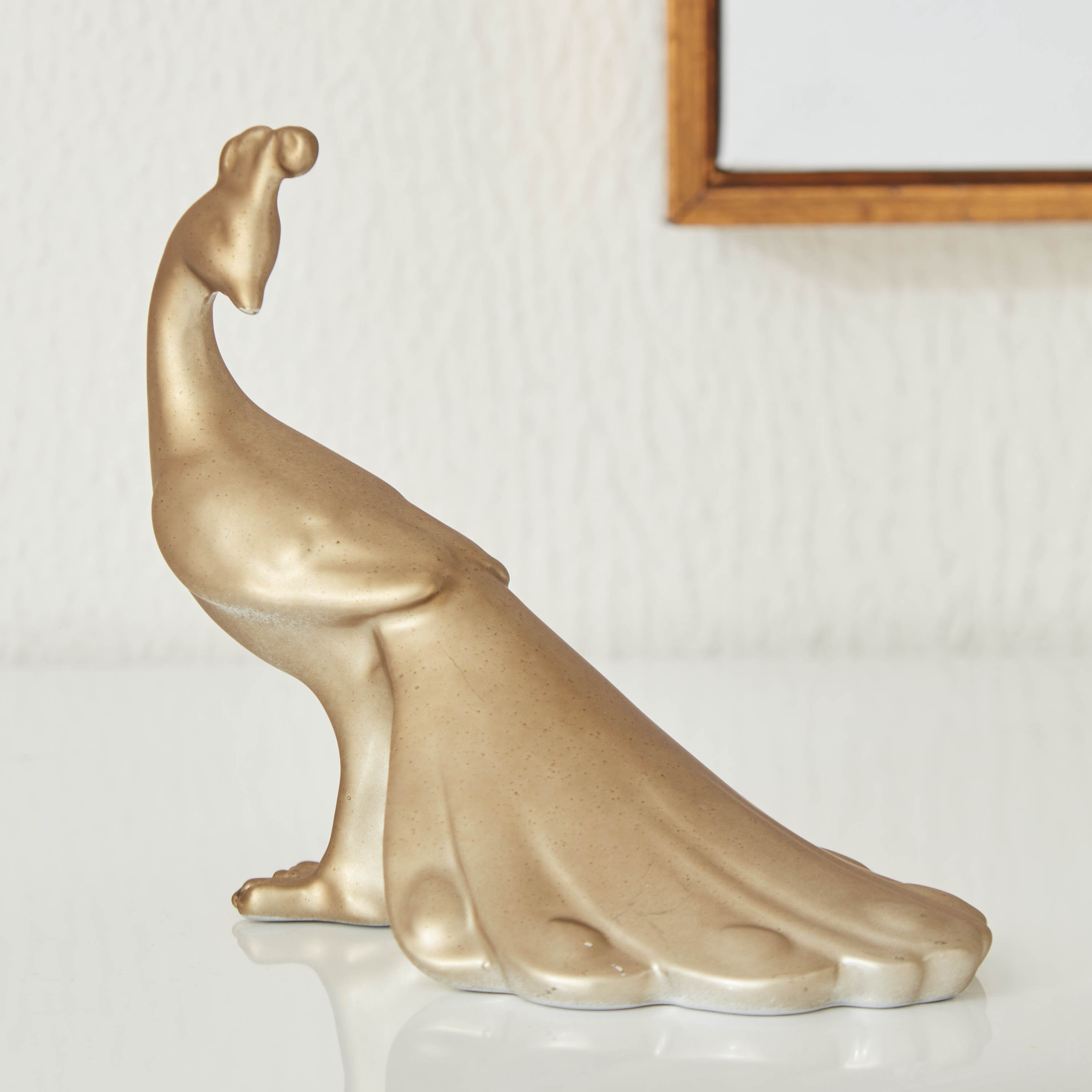 طاووس سيراميك من ميوز - 15x8x12 سم-hbxhomeware-homedecor-figurinesandornaments-image-2