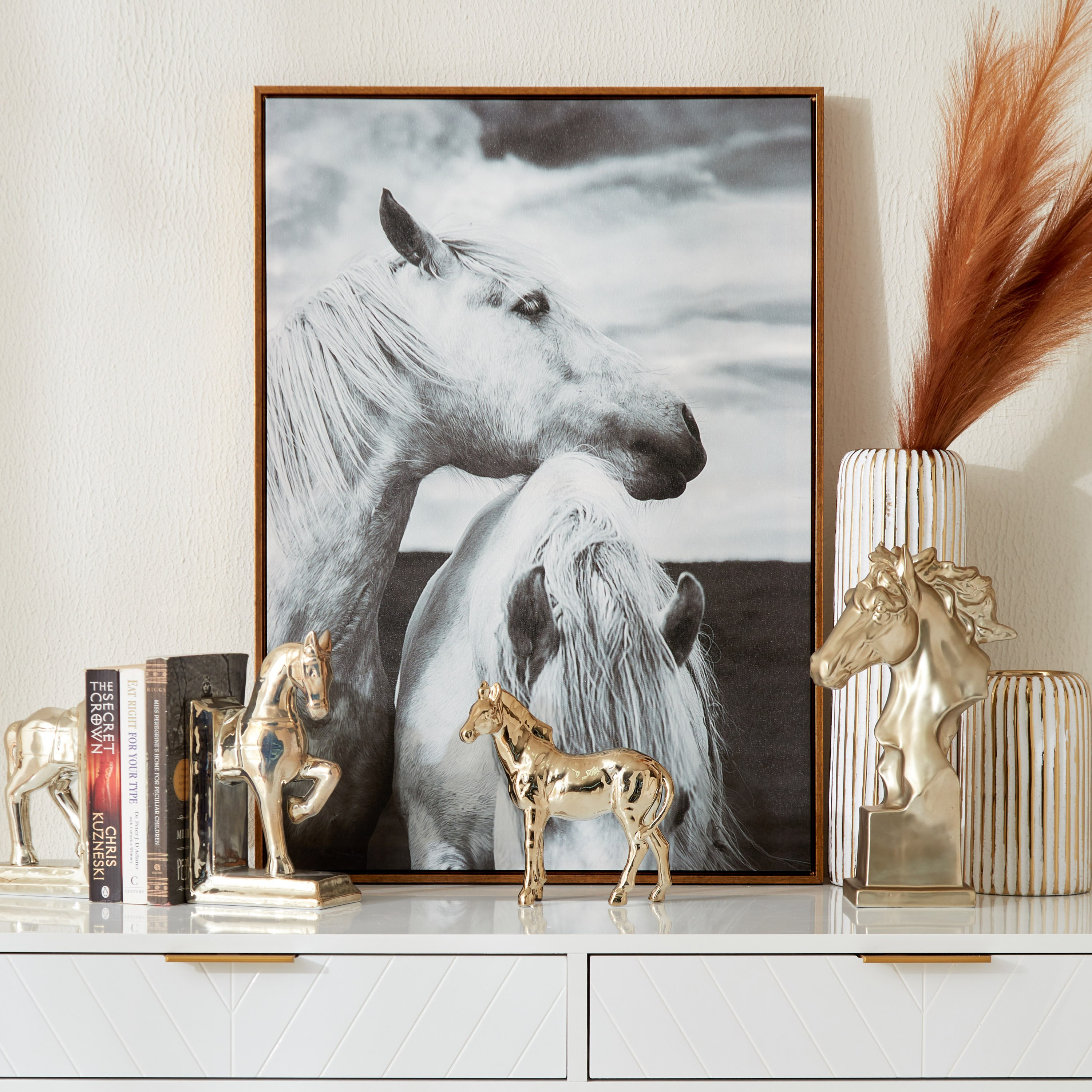 تمثال حصان سيراميك من ميوز - 18x6x19.5 سم-hbxhomeware-homedecor-figurinesandornaments-image-4