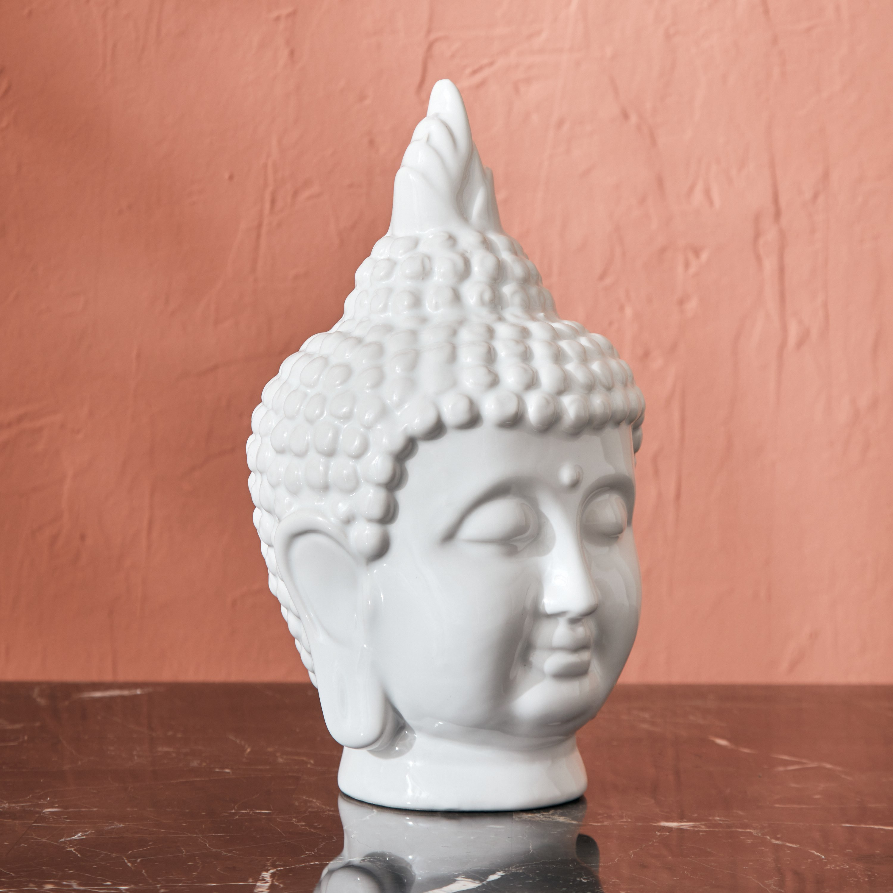 تمثال رأس بوذا من السيراميك من ميوز - 13.5x13x23.5 سم-hbxhomeware-homedecor-figurinesandornaments-image-2