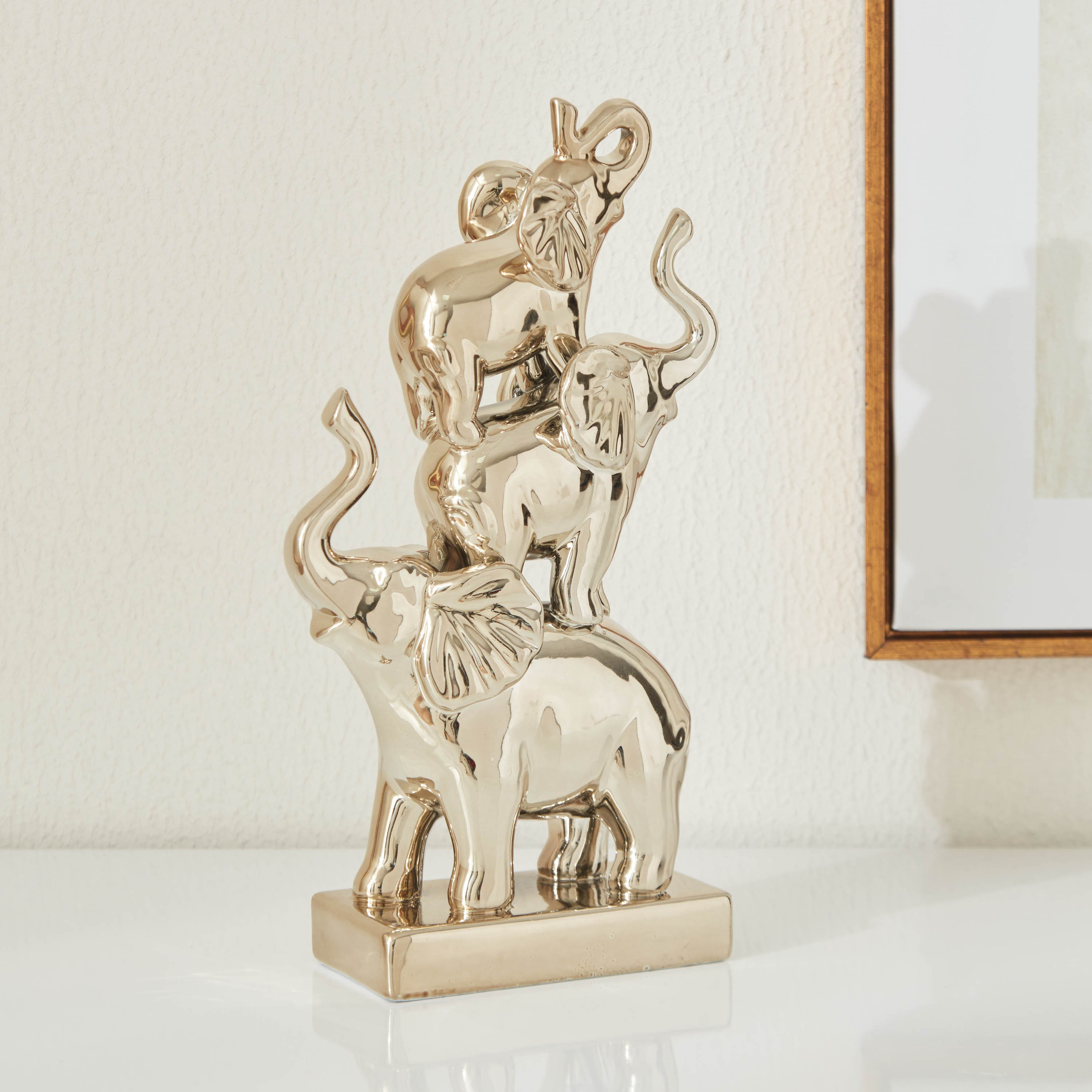تمثال بشكل فيل من السيراميك من ميوز - 15.5x6.5x26.5 سم-hbxhomeware-homedecor-figurinesandornaments-image-2
