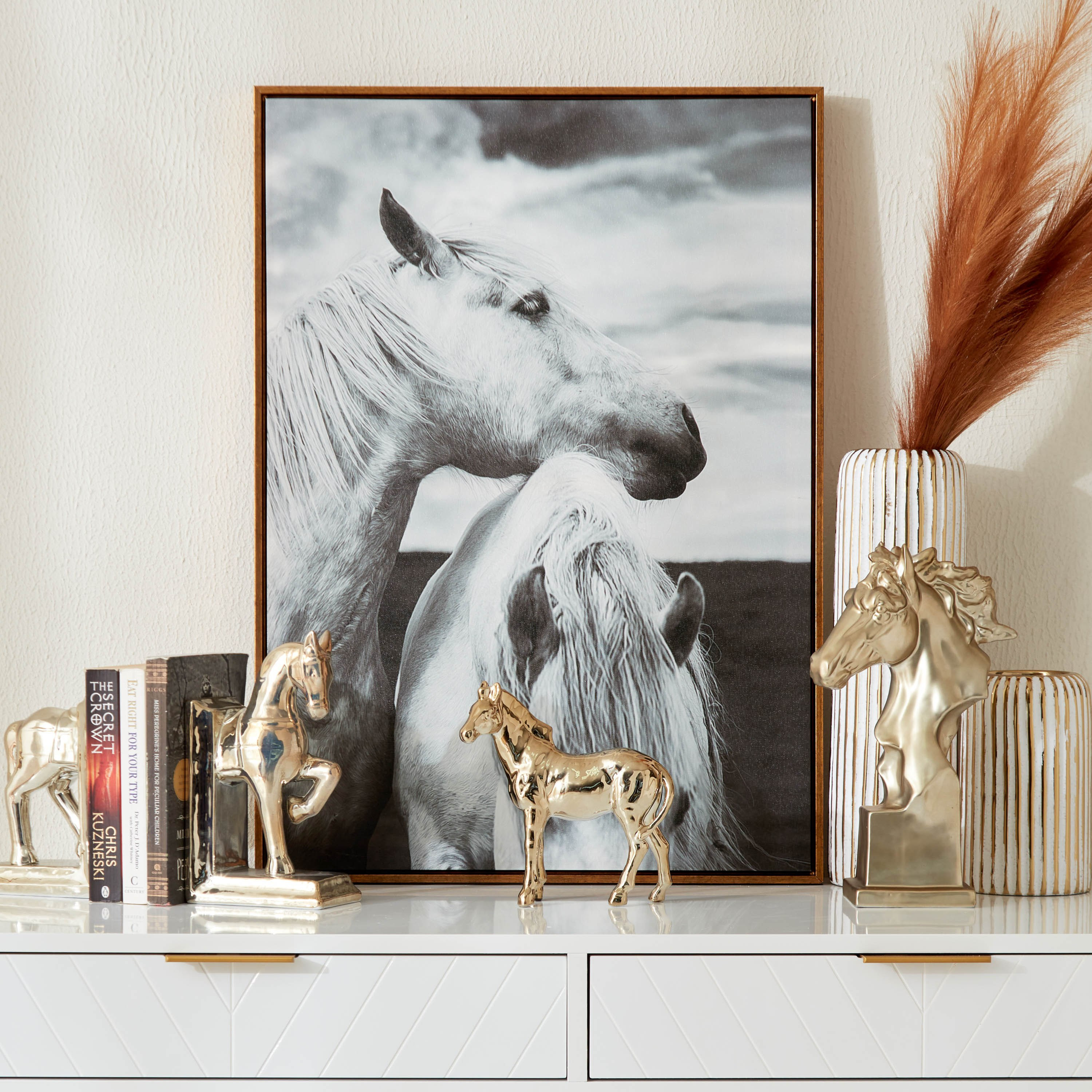تمثال حصان سيراميك ميوز - 18x10.5x31 سم-hbxhomeware-homedecor-figurinesandornaments-image-4