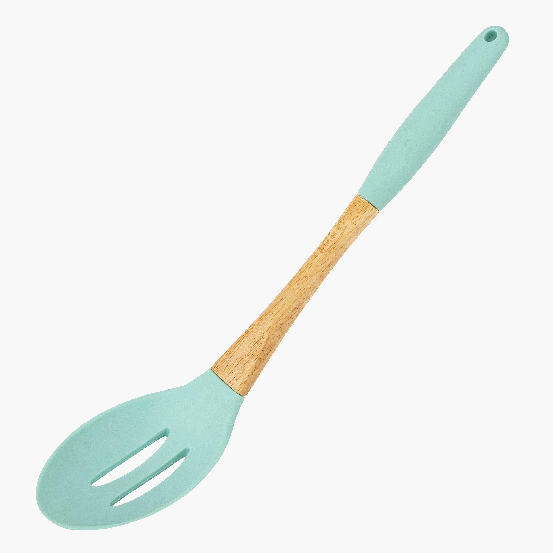 ملعقة سيليكون بفتحات ومقبض خشبي من أميتي - 32.5x6.5x6.8 سم-hbxhomeware-hbxkitchen-image-1