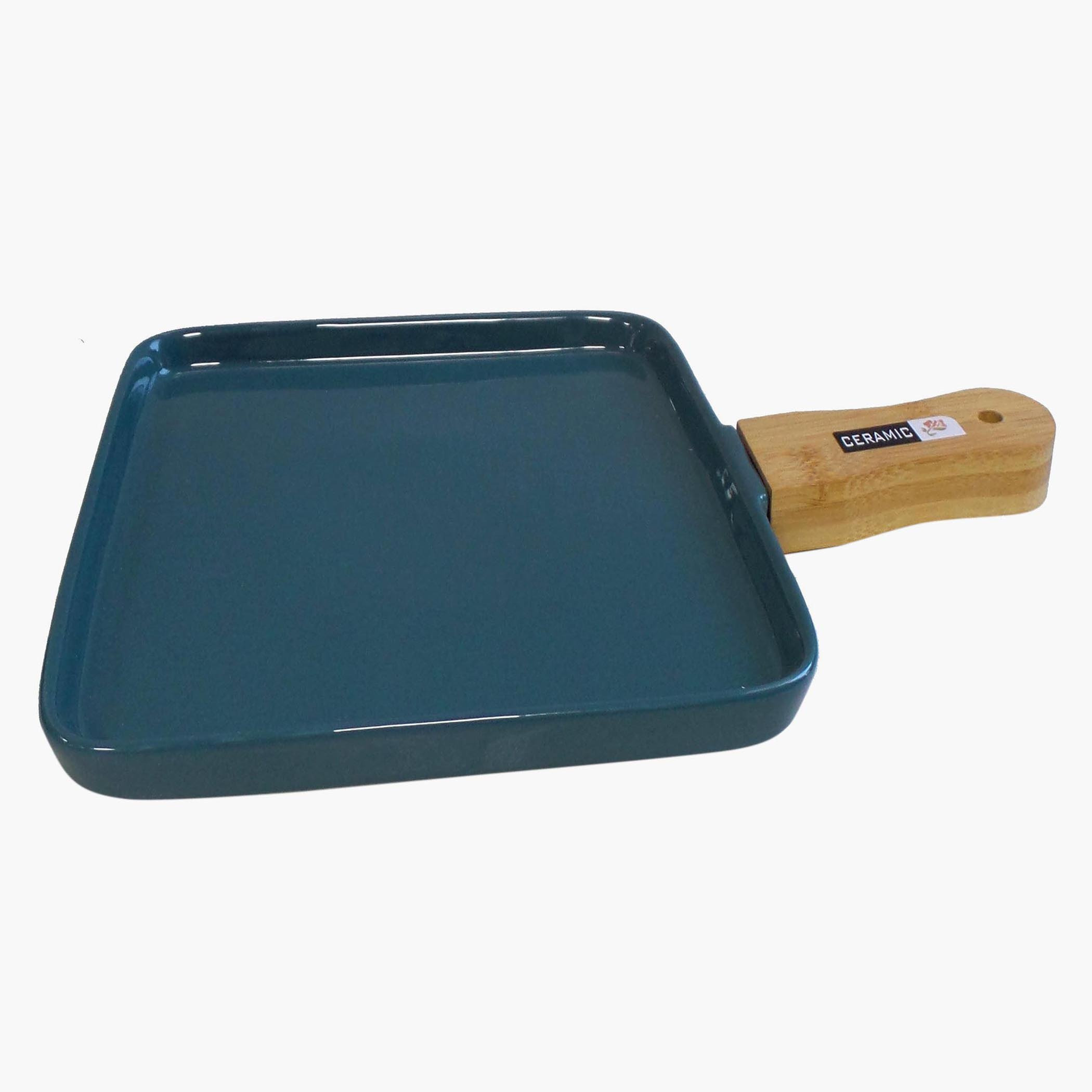 صحن سيراميك بمقبض خيزران من آميتي - 30.5x20.5x3 سم-hbxdecorandfurnishings-tabletop-serveware-image-3