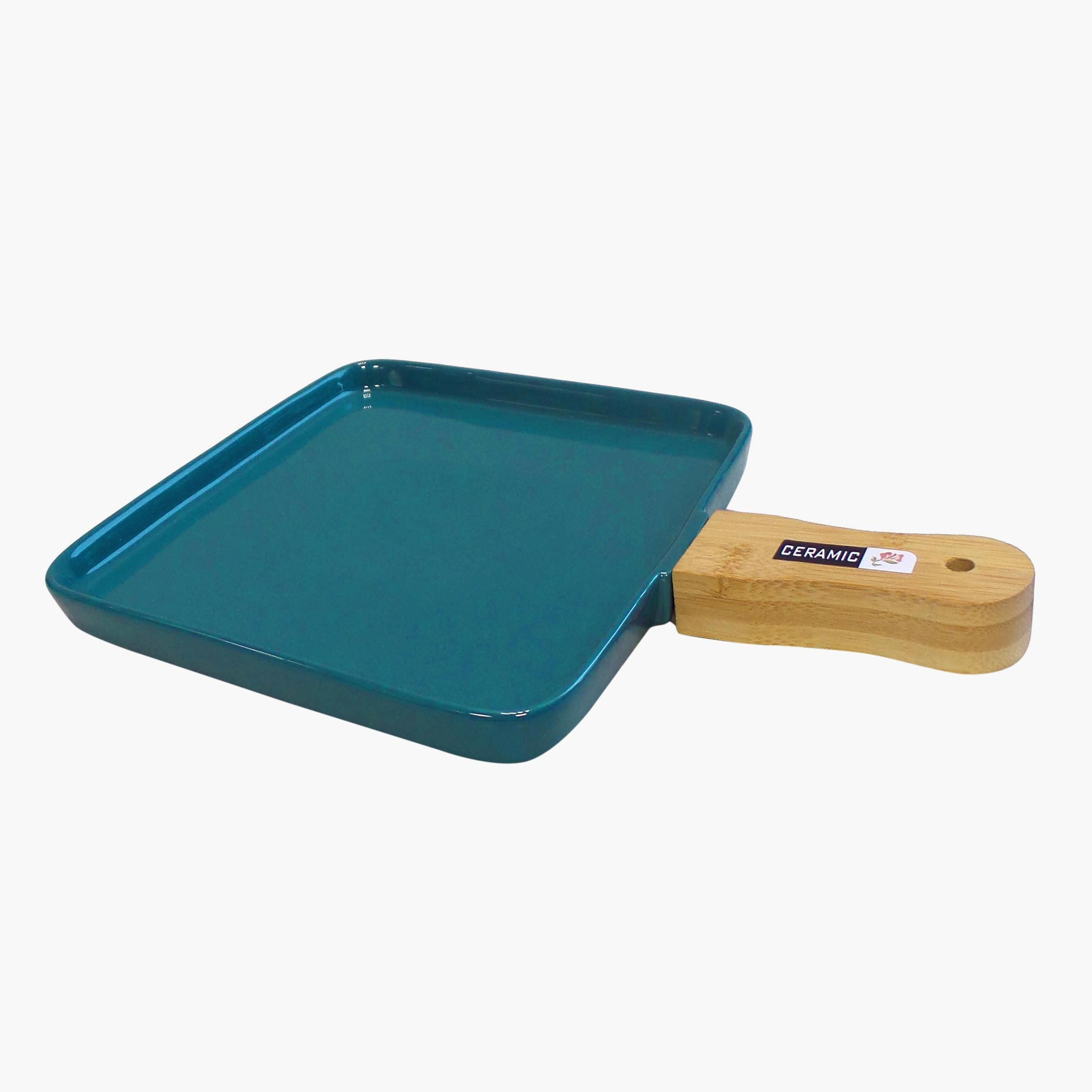 صحن سيراميك بمقبض خيزران من آميتي - 30.5x20.5x3 سم-hbxdecorandfurnishings-tabletop-serveware-image-4