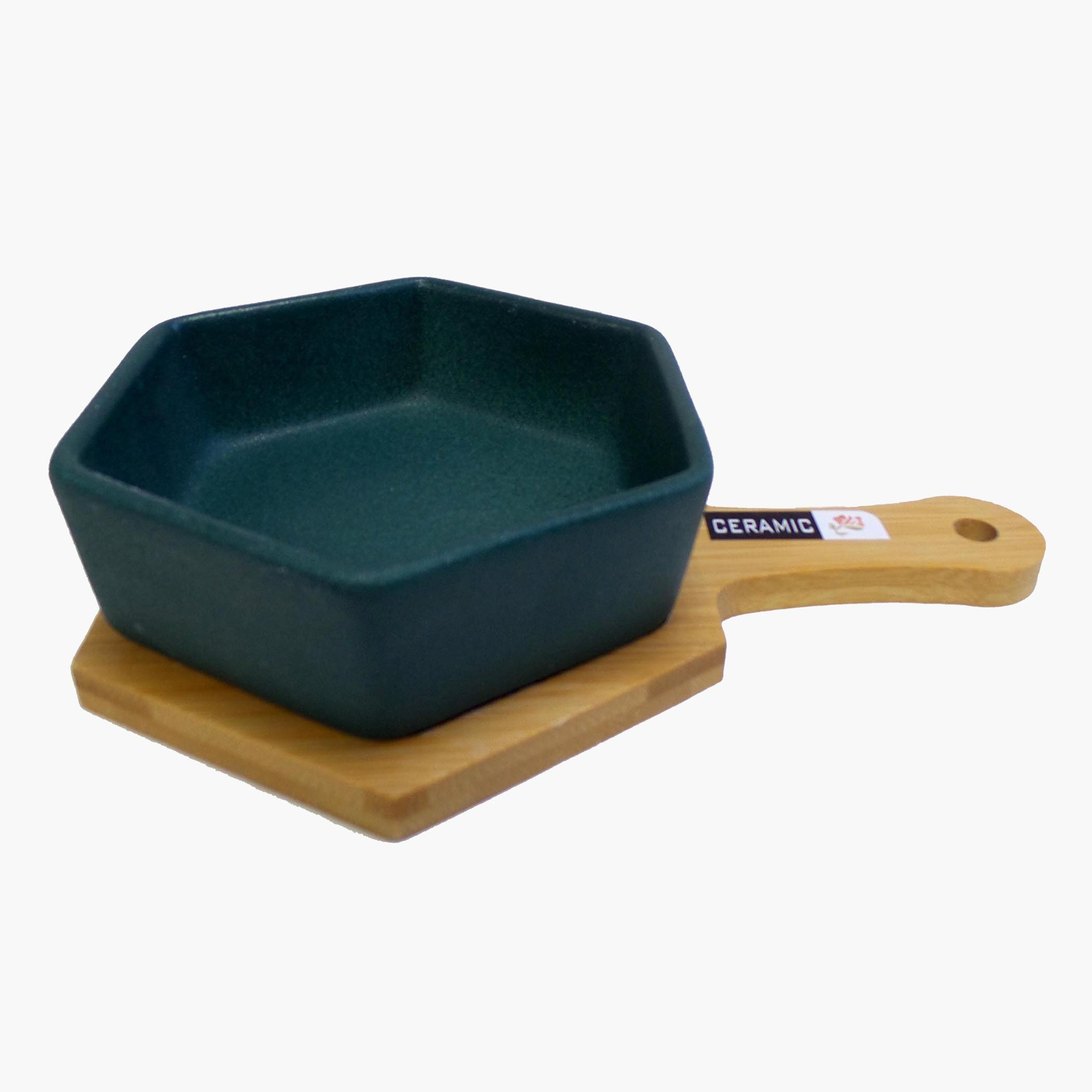 وعاء سيراميك مع صينية خيزران من أميتي - 21x14x5.5 سم-hbxdecorandfurnishings-tabletop-serveware-image-1