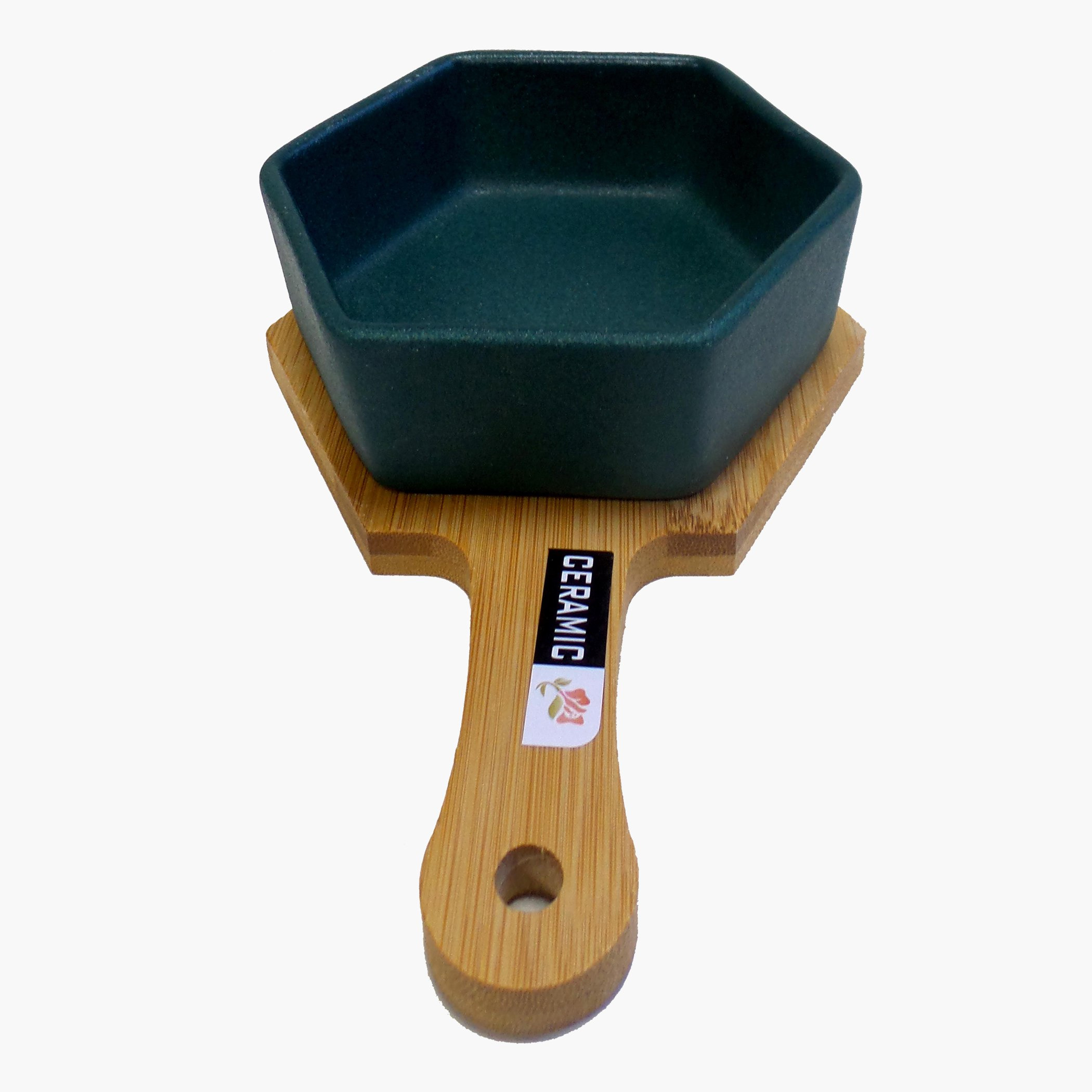 وعاء سيراميك مع صينية خيزران من أميتي - 21x14x5.5 سم-hbxdecorandfurnishings-tabletop-serveware-image-3