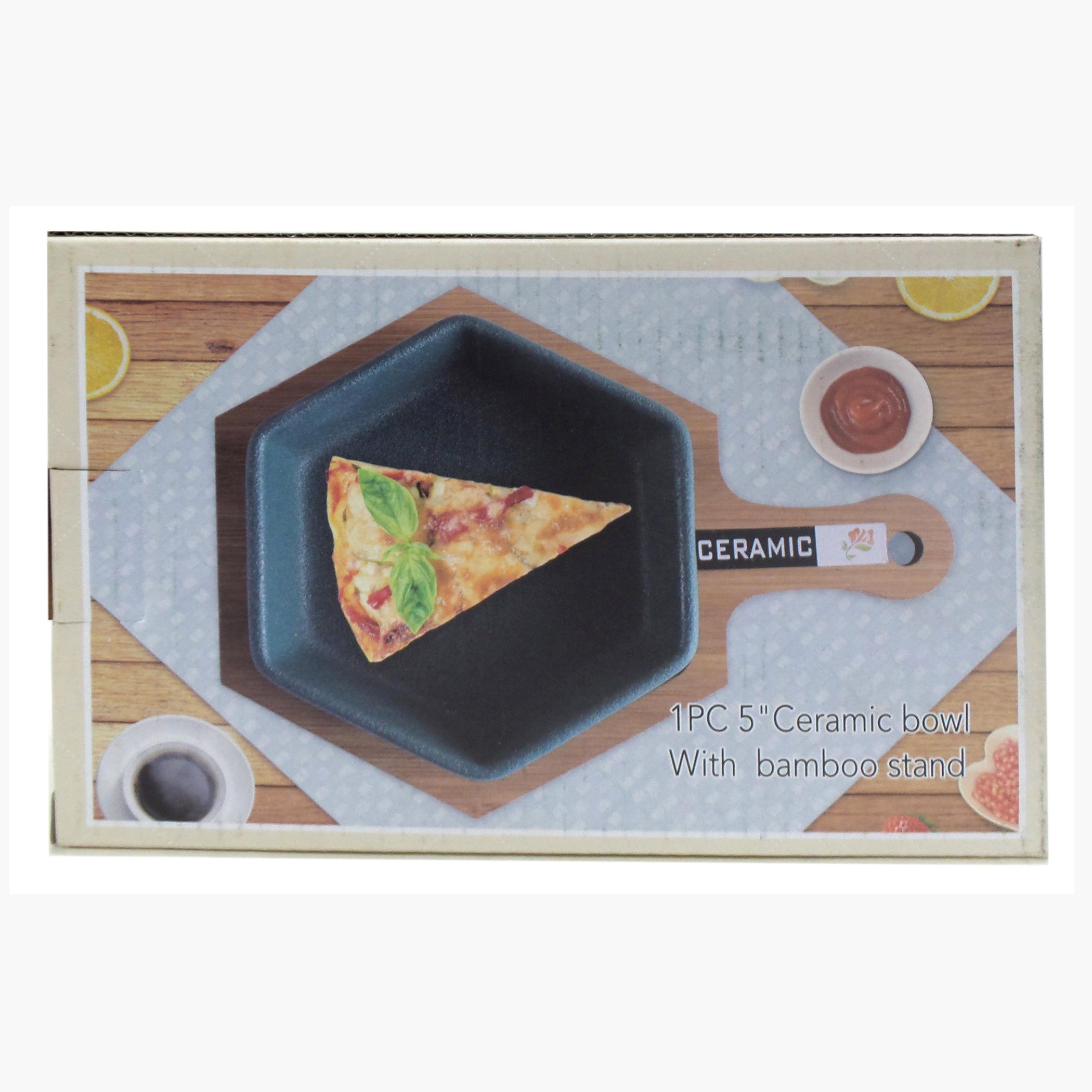 وعاء سيراميك مع صينية خيزران من أميتي - 21x14x5.5 سم-hbxdecorandfurnishings-tabletop-serveware-image-6