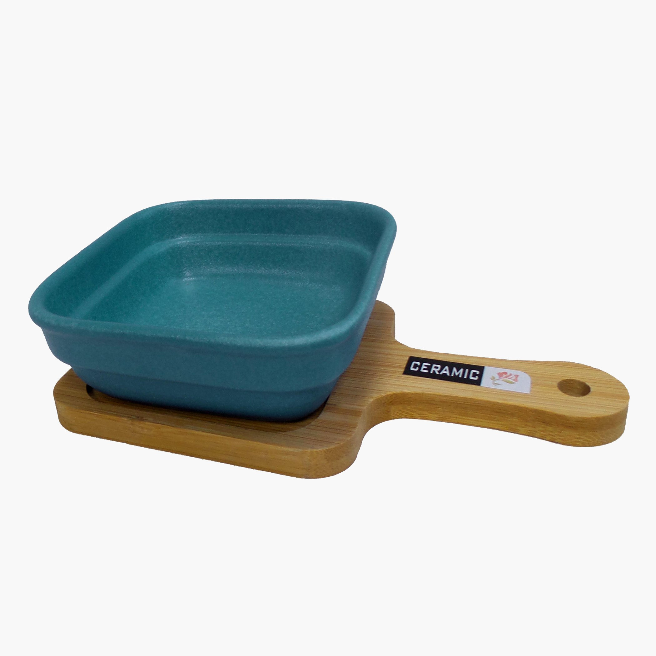 وعاء سيراميك مع صينية خيزران - أميتي - 12x5x20 سم-hbxdecorandfurnishings-tabletop-serveware-image-5