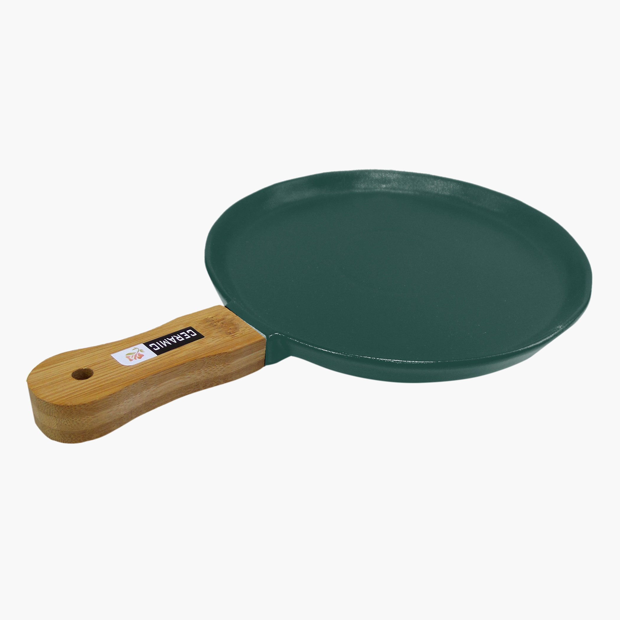 صحن سيراميك بمقبض خيزران من آميتي - 37x26x3.5 سم-hbxdecorandfurnishings-tabletop-serveware-image-1