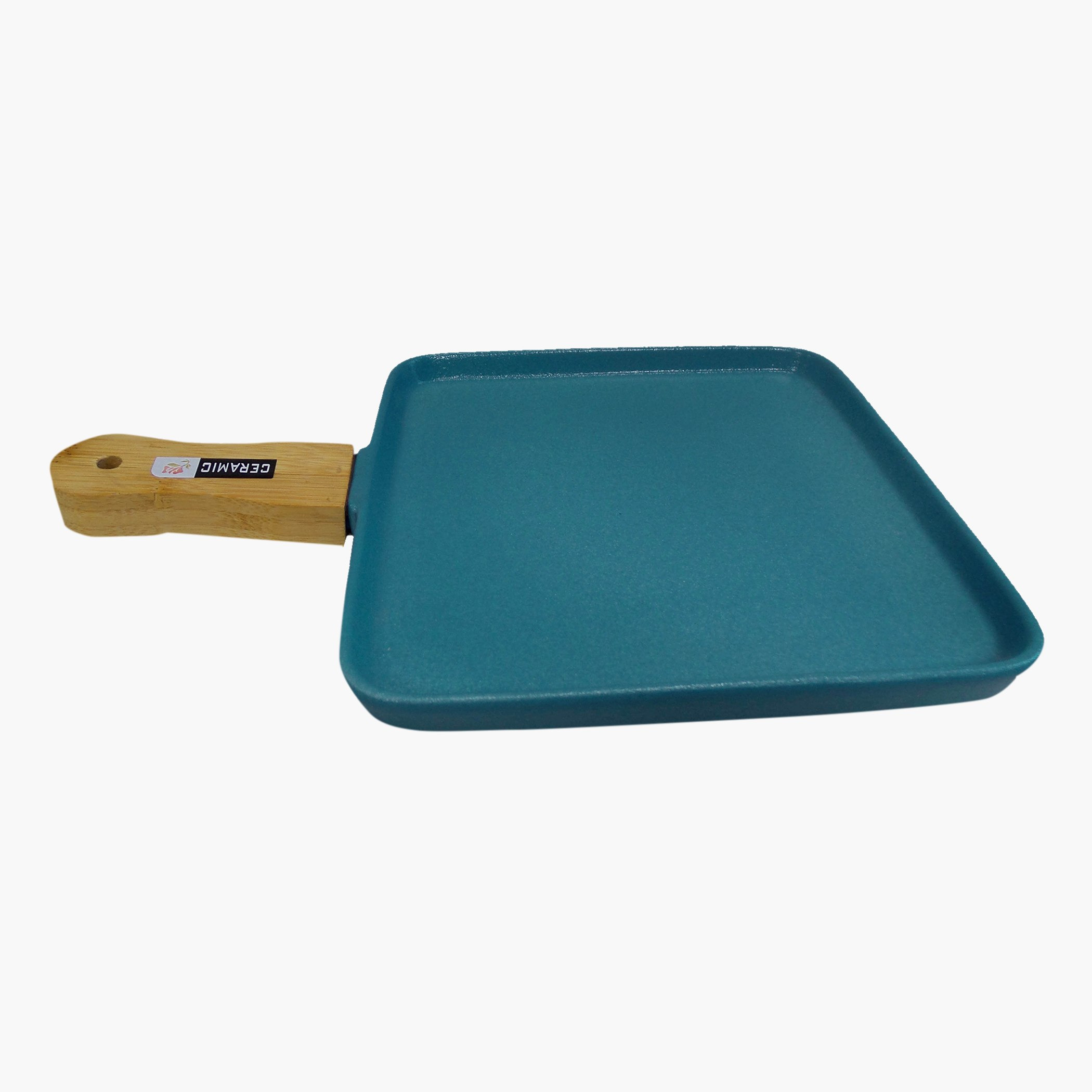 صحن سيراميك بمقبض خيزران من آميتي - 36x25.5x3 سم-hbxdecorandfurnishings-tabletop-serveware-image-1