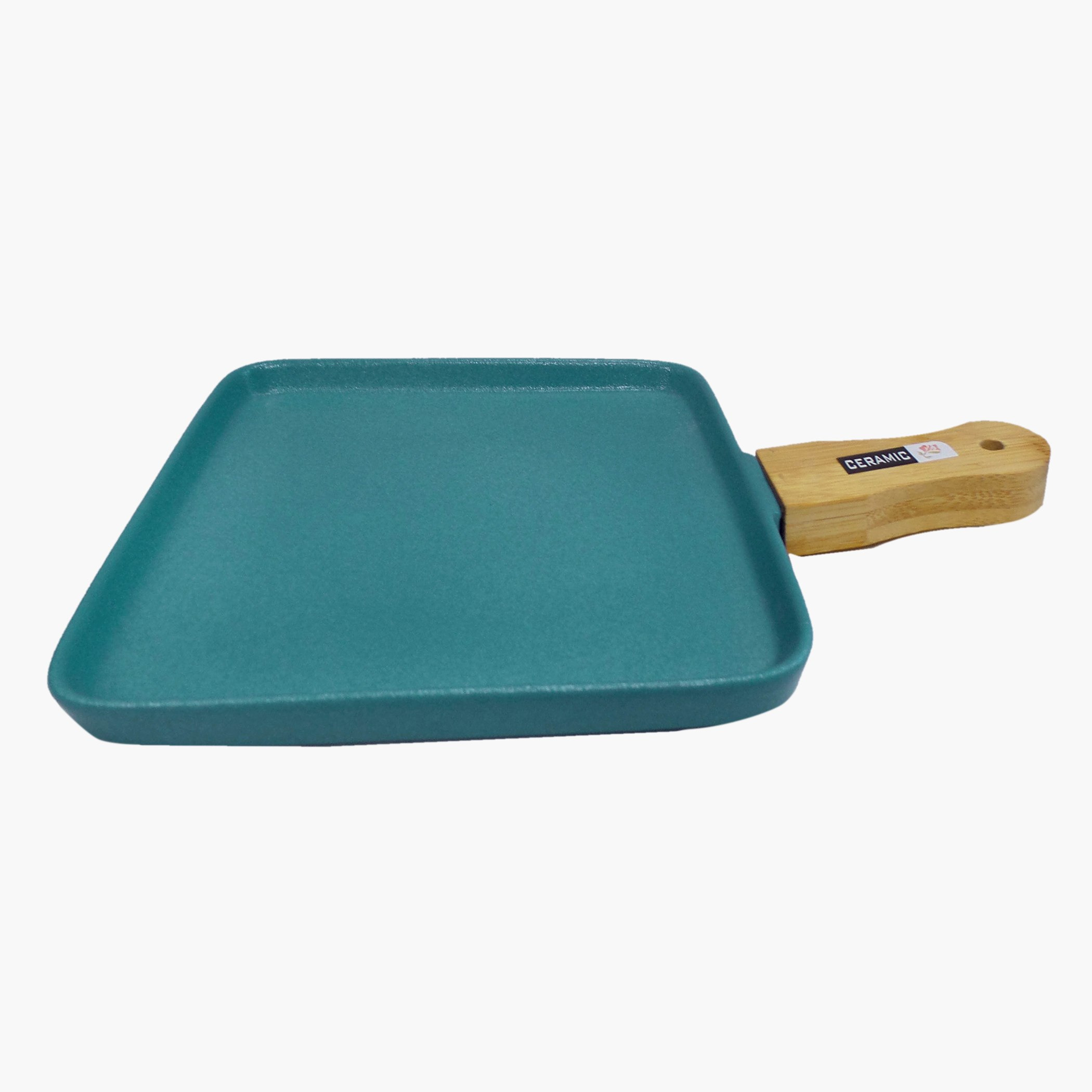 صحن سيراميك بمقبض خيزران من آميتي - 36x25.5x3 سم-hbxdecorandfurnishings-tabletop-serveware-image-3