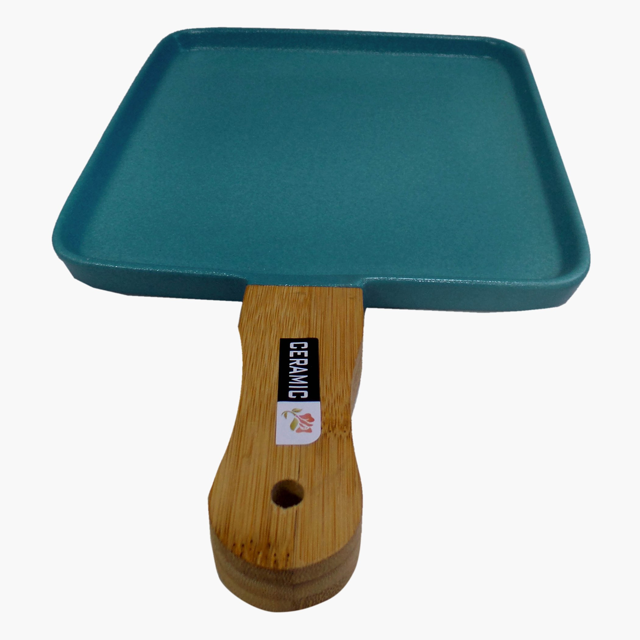 صحن سيراميك بمقبض خيزران من آميتي - 36x25.5x3 سم-hbxdecorandfurnishings-tabletop-serveware-image-5