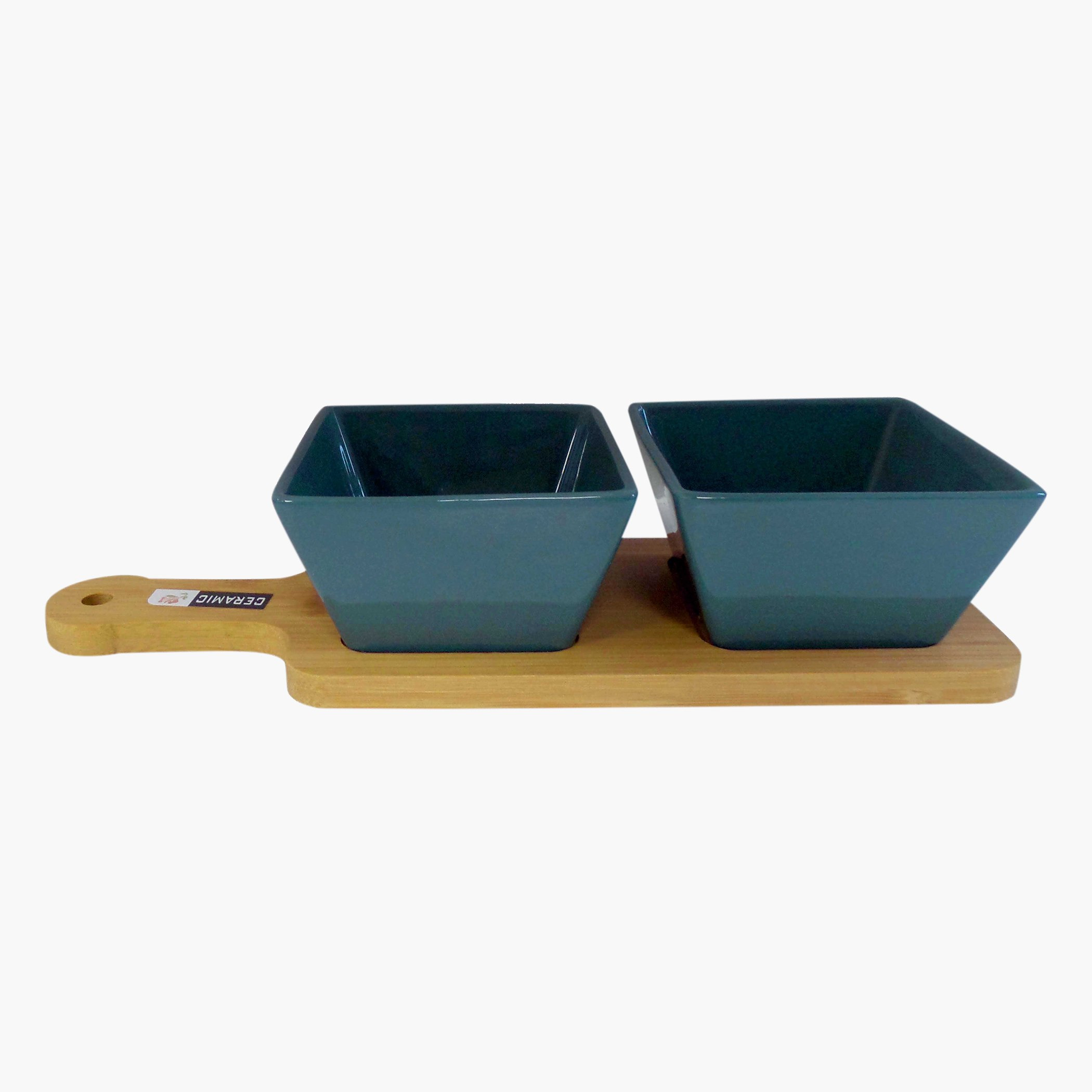 طقم أوعية سيراميك قطعتين مع صينية خيزران من أميتي - 30.5x10x6 سم-hbxdecorandfurnishings-tabletop-serveware-image-4