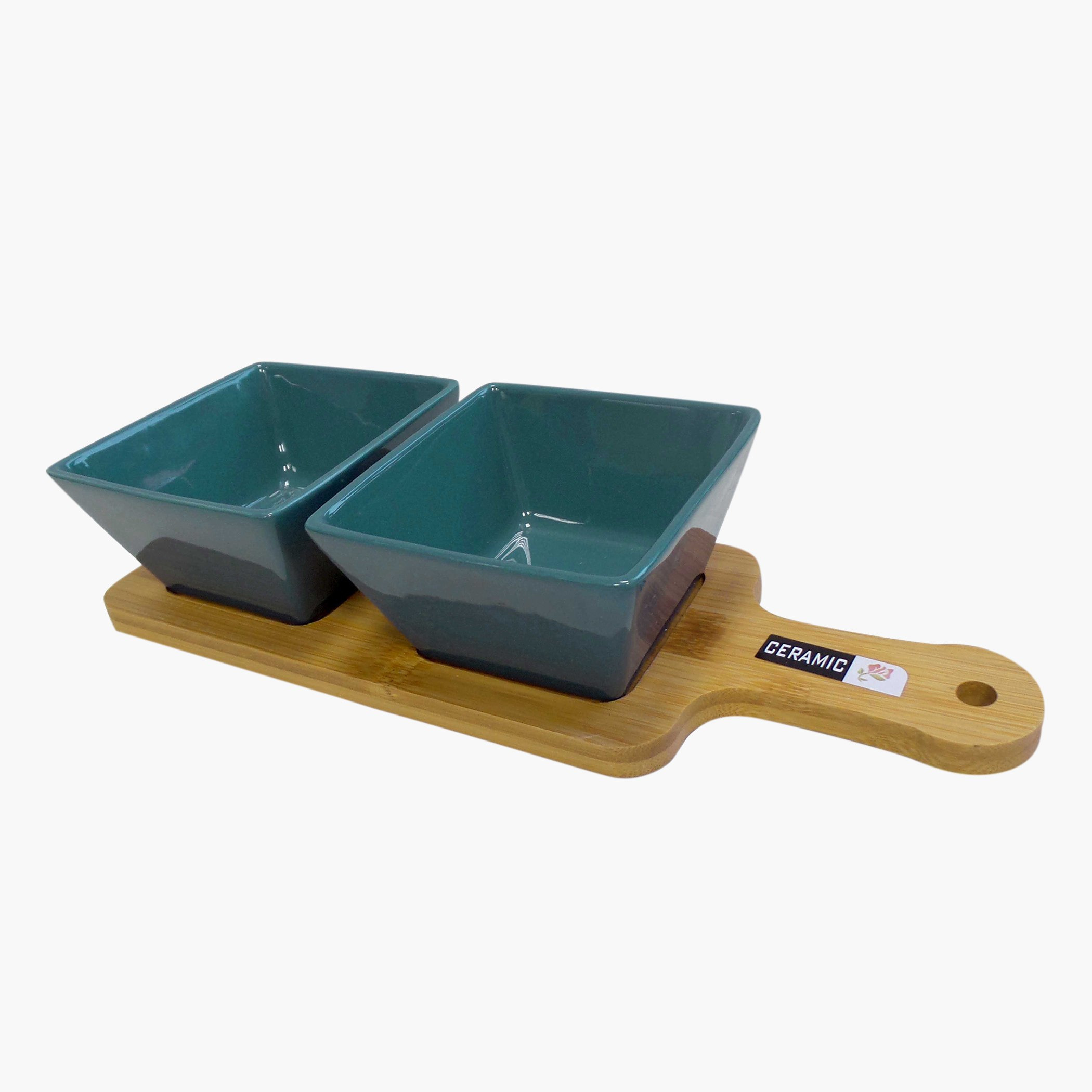 طقم أوعية سيراميك قطعتين مع صينية خيزران من أميتي - 30.5x10x6 سم-hbxdecorandfurnishings-tabletop-serveware-image-6